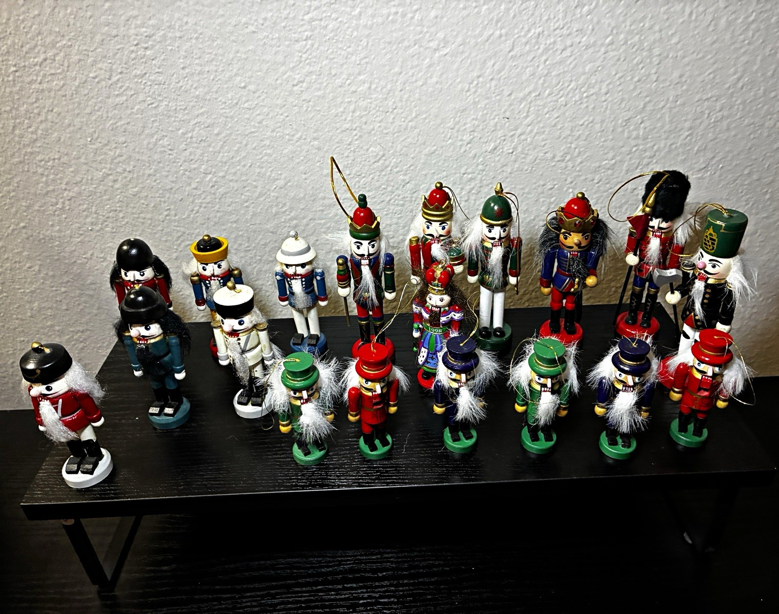 Lot of 19 Vtg Mini Wooden Nutcracker Christmas Ornaments Soldier Collection 1998