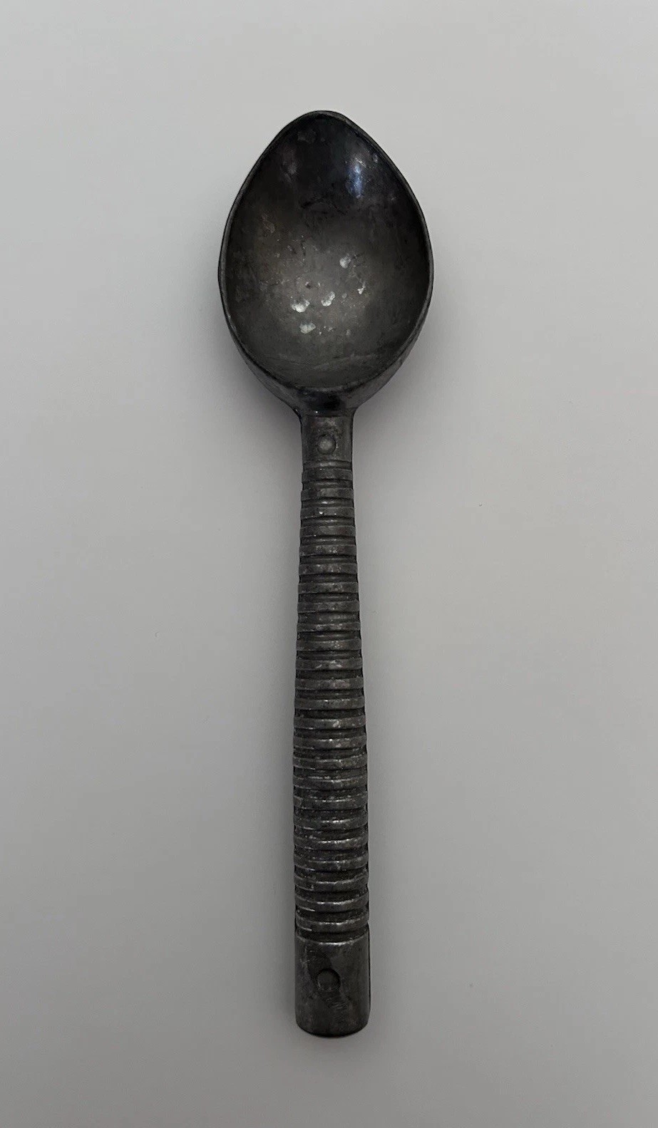 Vintage Ice Cream Scooper Scoop Cast Aluminum Ribbed Handle Metal Made in Taiwan