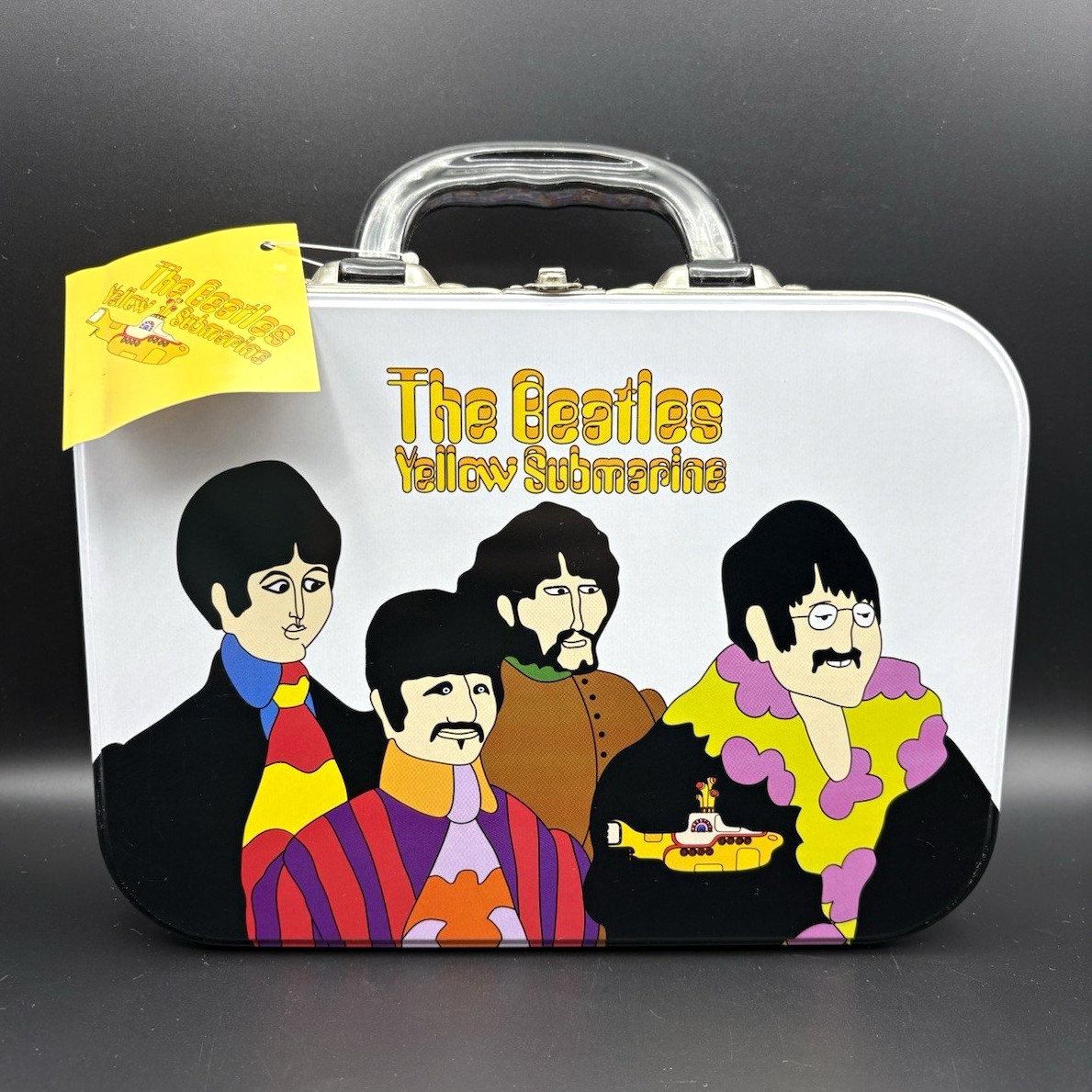 Vandor The Beatles Yellow Submarine Collectible Metal Tin Tote Lunchbox