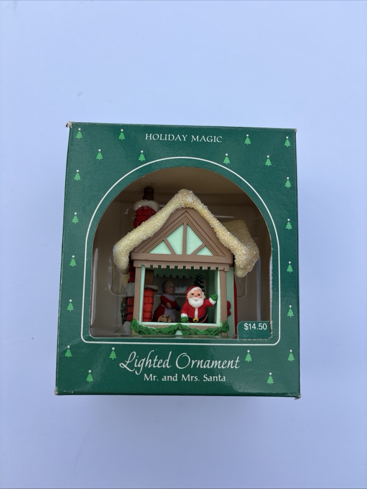 Hallmark 1985 Lighted Ornament ~ Mr. and Mrs. Santa~  Lighted Ornament New