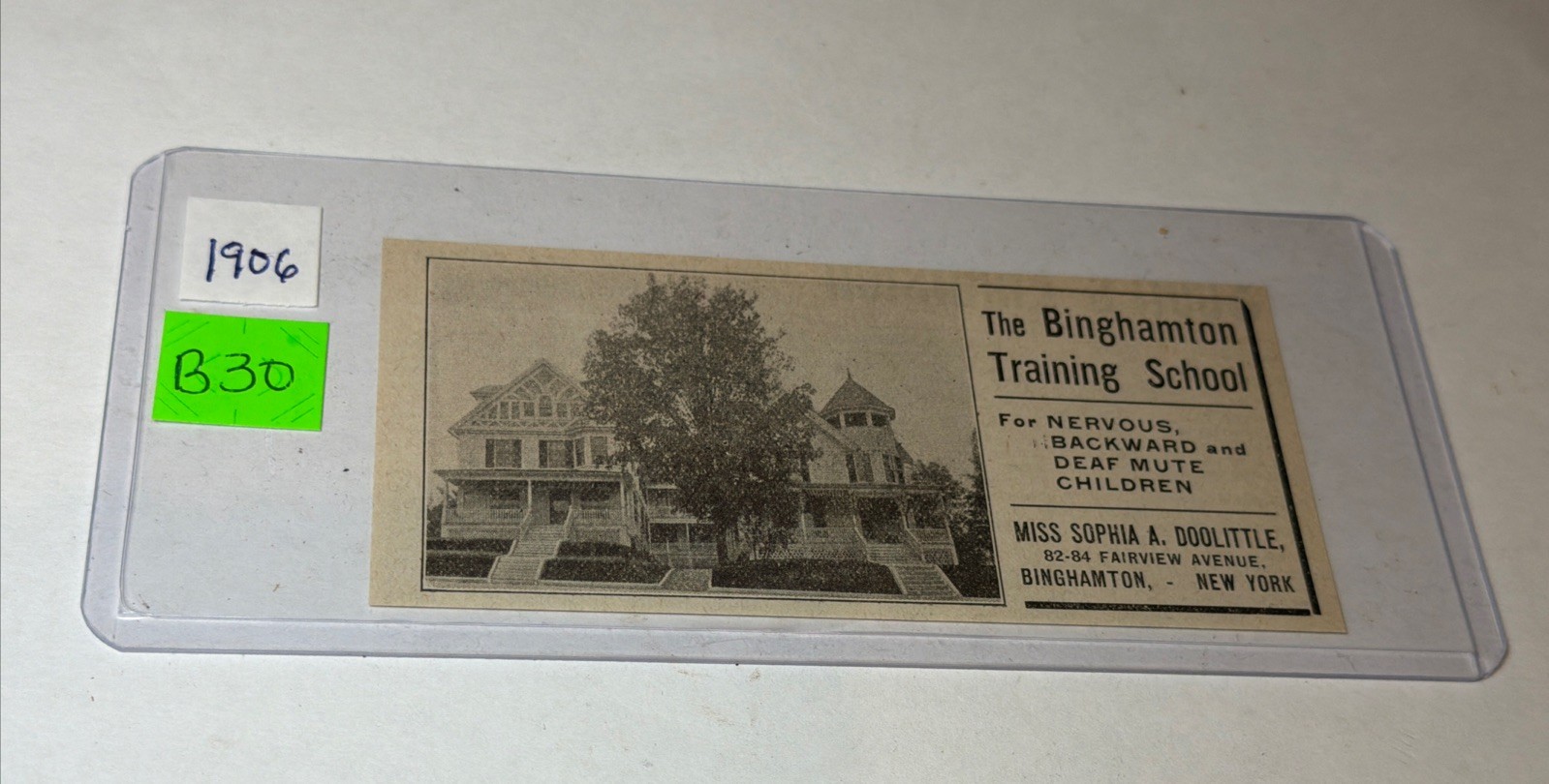 Atq 1906 Binghamton School Backwards Deaf Mute Children New York NY Picture AD