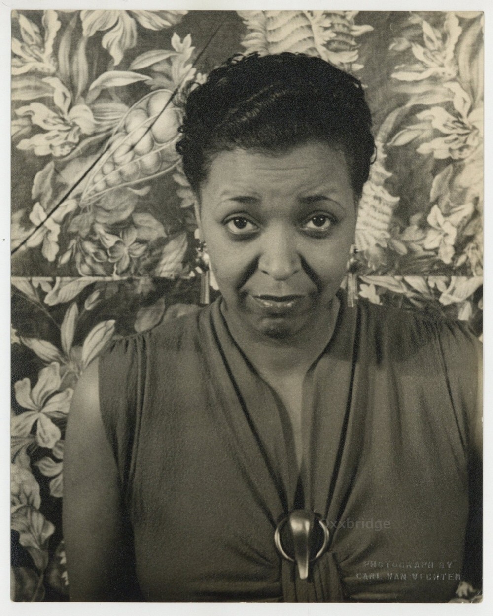 Ethel Waters Portrait by Carl Van Vechten 1938 Original Dbl Stamped 8x10 Photo 