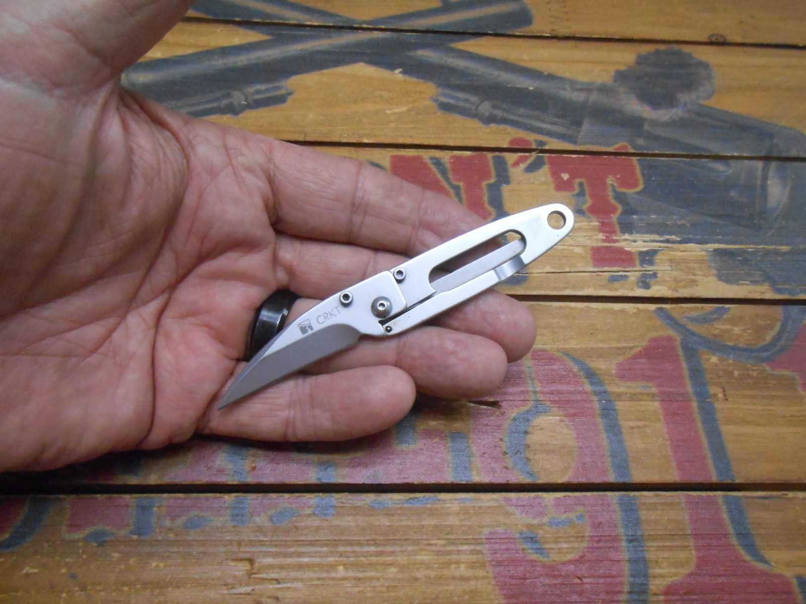 CRKT PECK 5520 Pocket Knife Frame Lock Plain Edge Blade