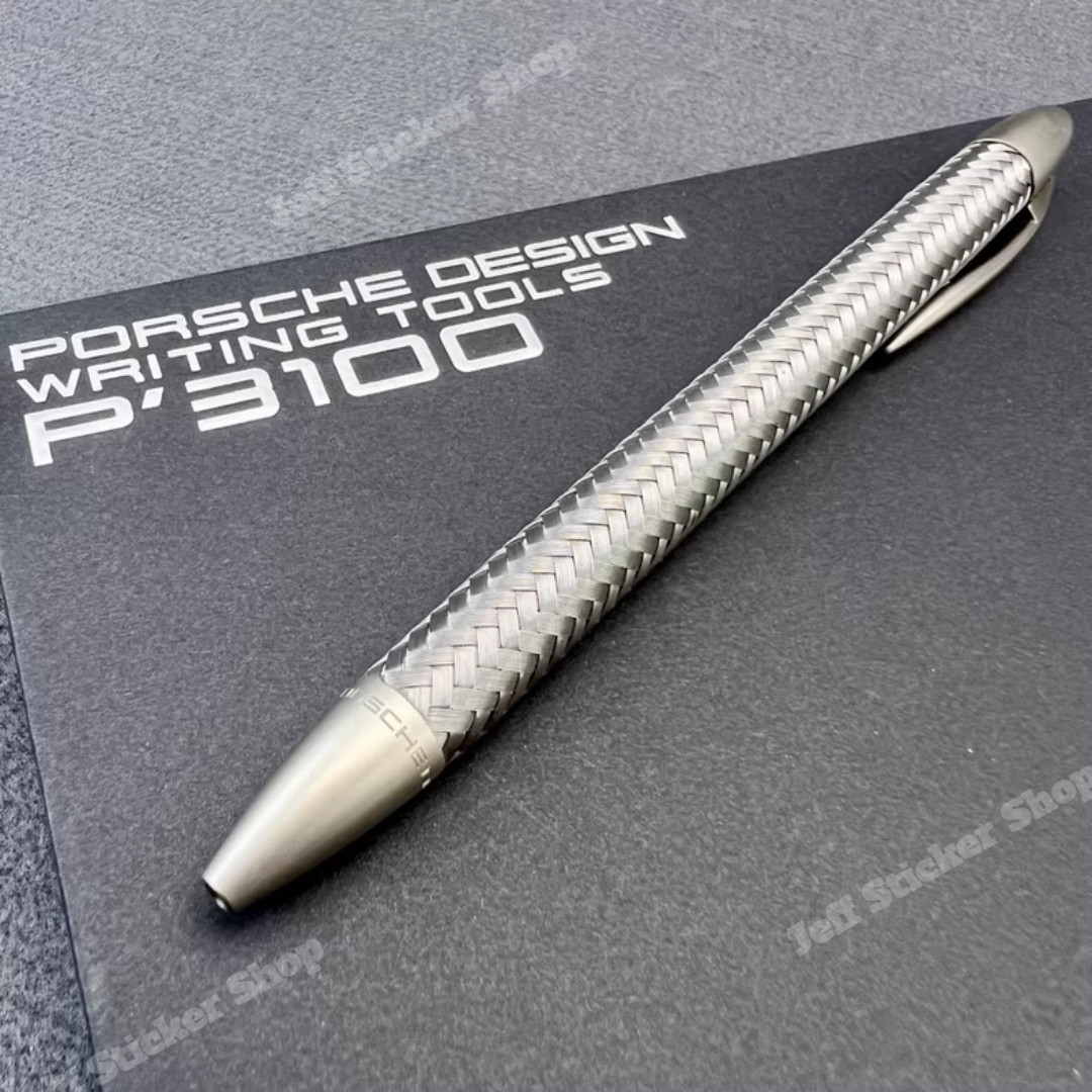 Porsche Design P3100 Tec Flex Pen Ballpoint Steel Weave Rare Gift