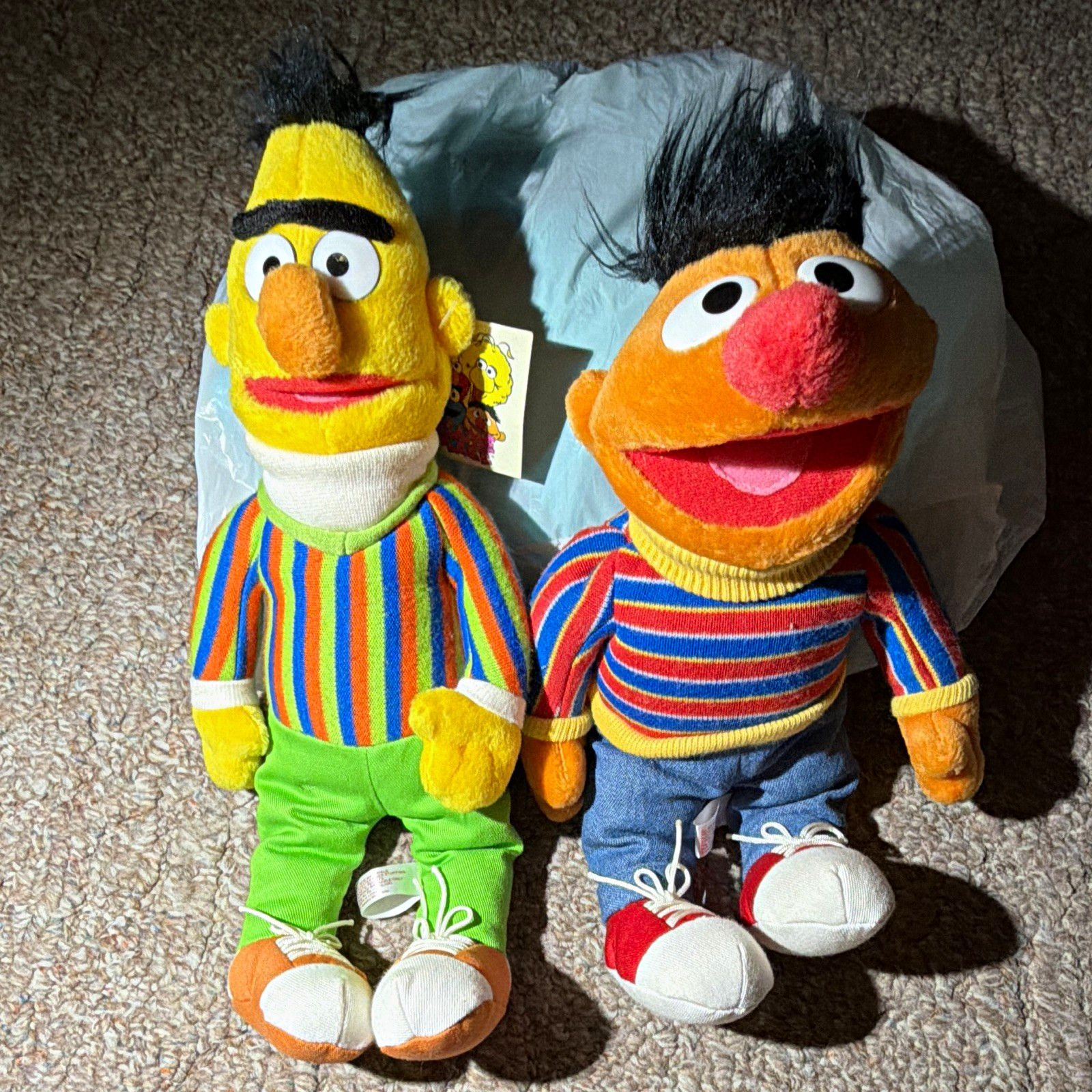 Sesame Workshop Sesame Place Sesame Street Bert & Ernie Plush w/ Tags Set