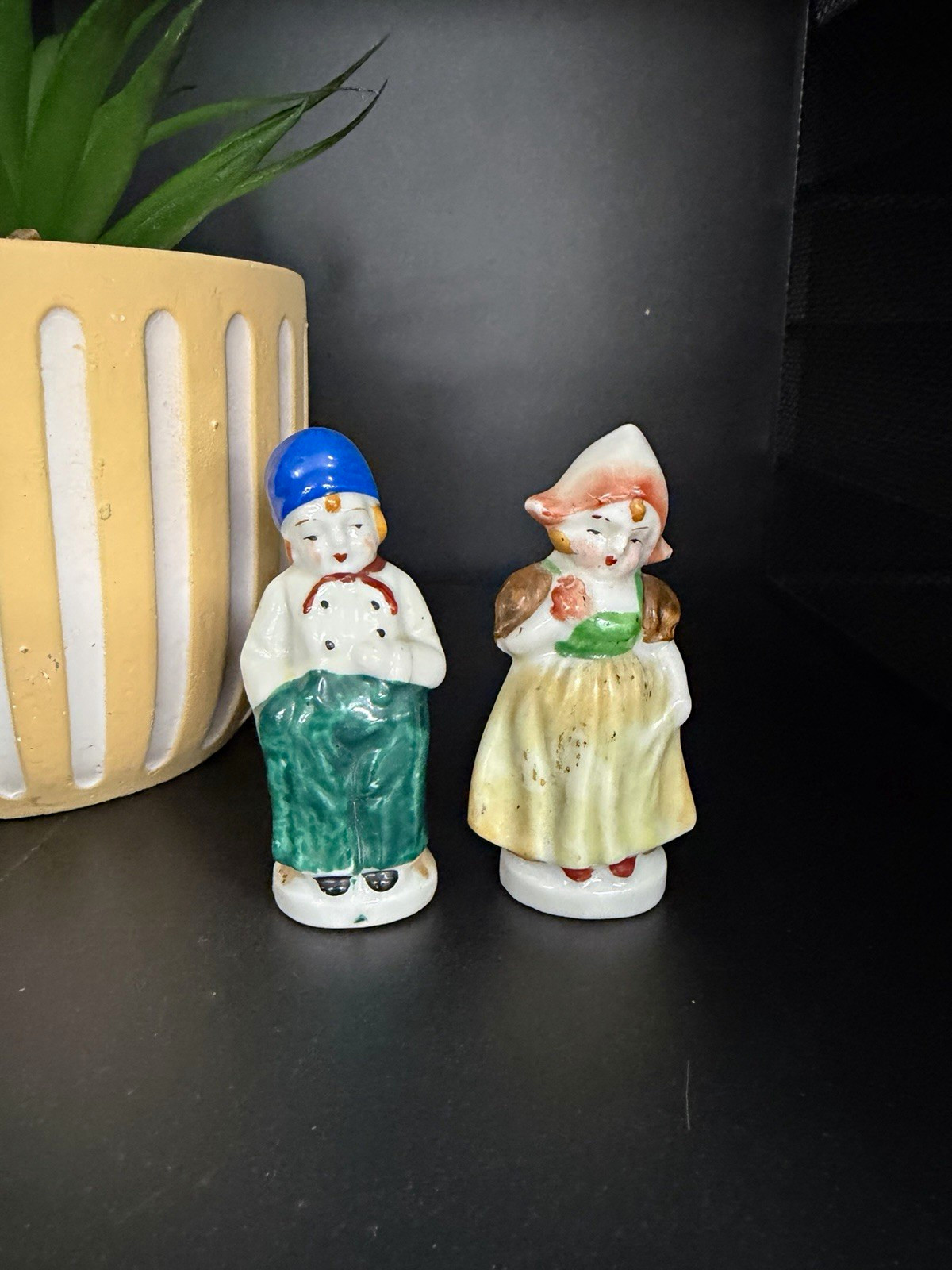 Vintage Occupied Japan Ceramic Boy & Girl Pair Collectible Figurines