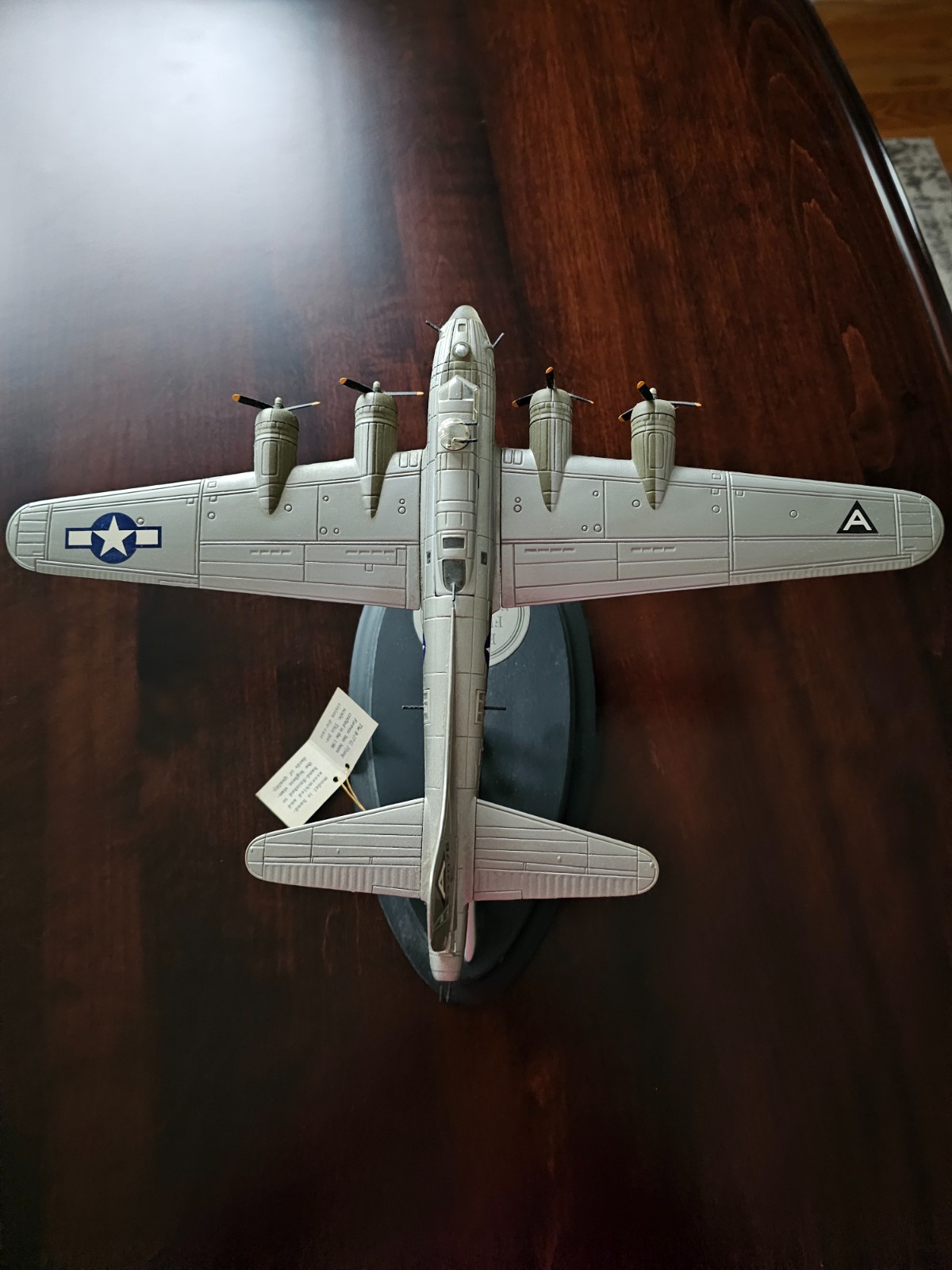 Franklin Mint USAAF B-17G Flying Fortress Diecast Display Model w/tag & Stand