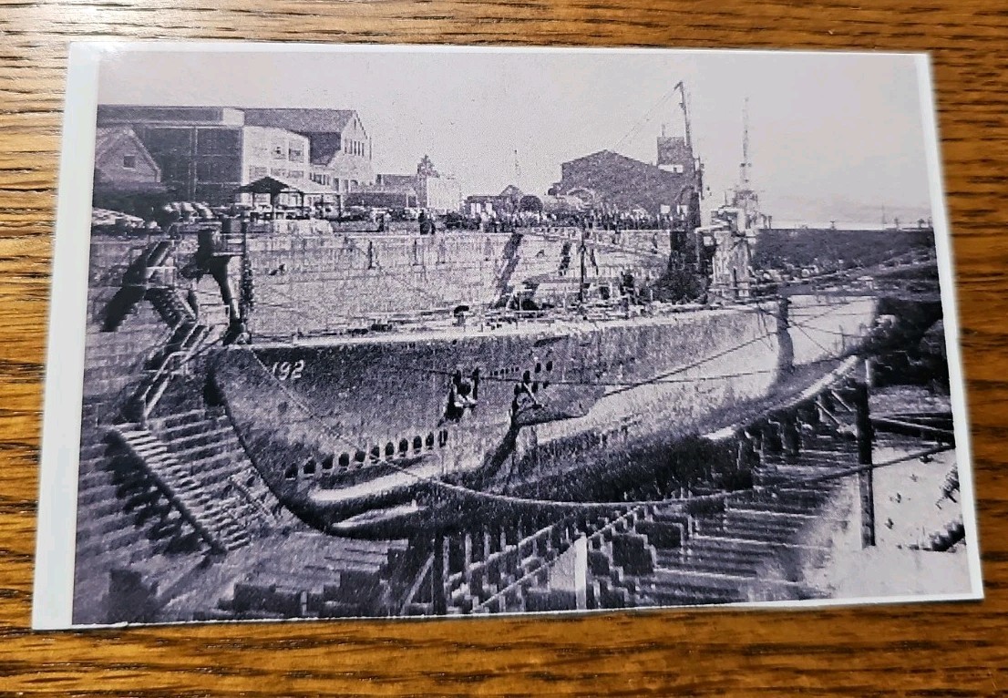 USS Squalus SS-192 1939 Salvage Dry Dock Portsmouth Submarine Photo Reprint 3x4