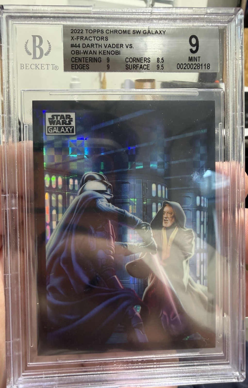 2022 Topps Star Wars DARTH VADER VS OBI-WAN KENOBI X-Fractor /10 BGS 9