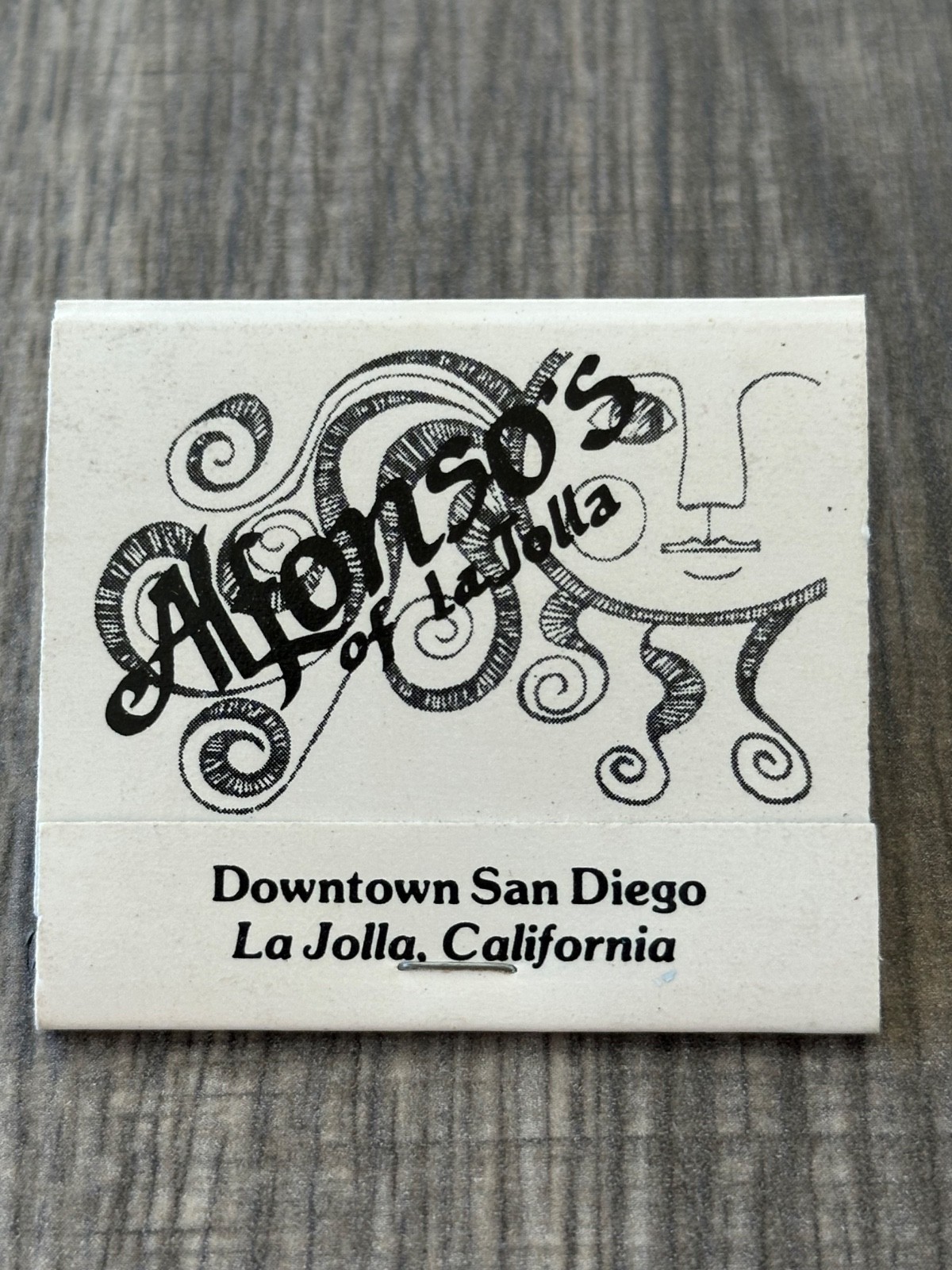 Vintage Matchbook: Alfonso\'s of La Jolla (La Jolla, CA]