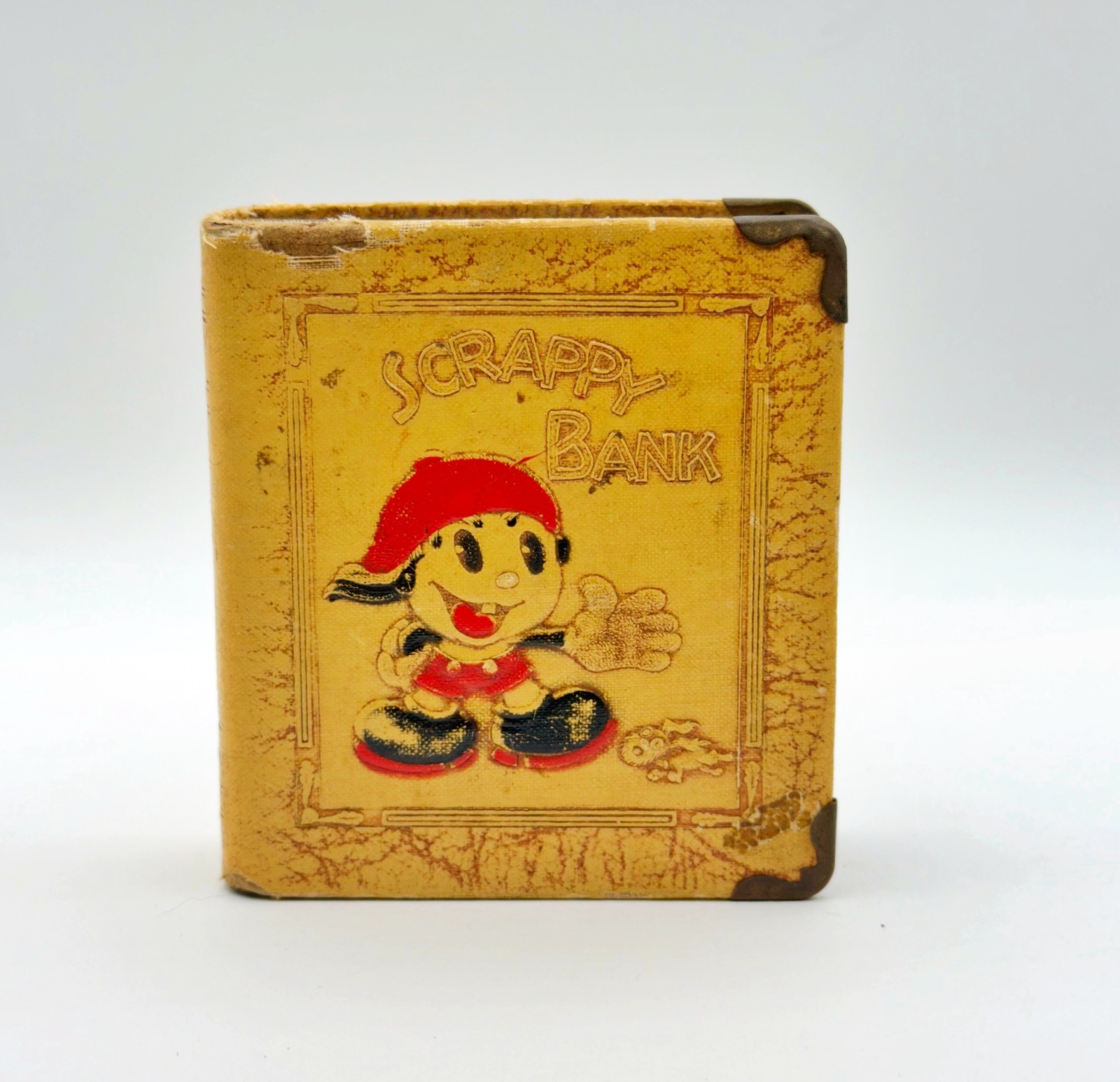 Vintage Scrappy Still Bank Book 1930\'s TV Cartoon Character Piggy Bank *No Key*
