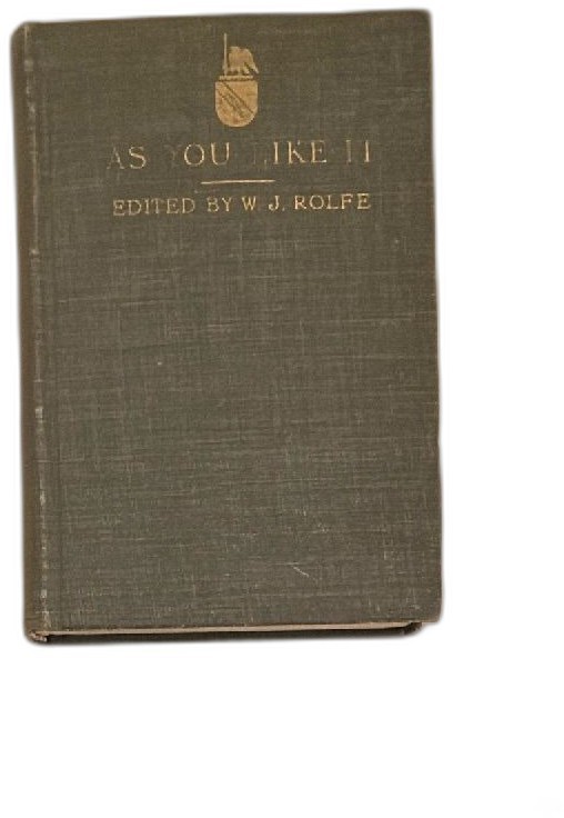Shakespeare's As You Like It Edited By W. J. Rolfe Antique Book