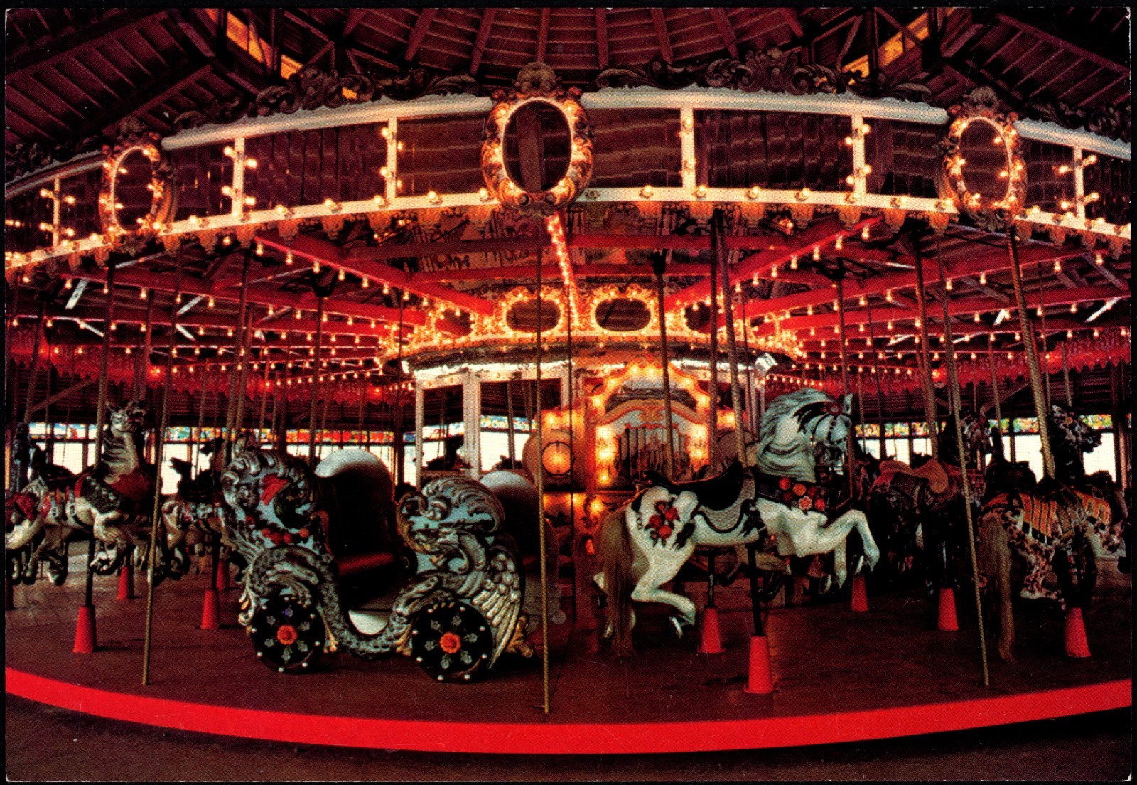 Continental PC Hartford CT Bushnell Park Carousel 48 Brightly-Painted Horses