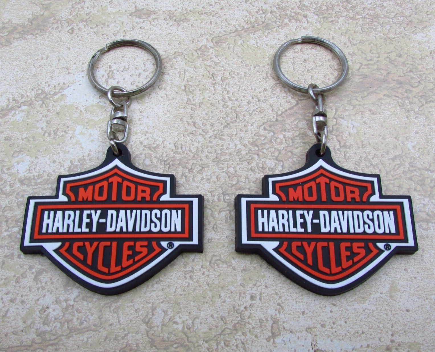 QTY 2 Pack Hannum\'s Harley Davidson Pennsylvania , Bar & Shield, Key Chain, Fob QTY 2 Pack Hannum\'s Harley Davidson Pennsylvania , Bar & Shield, Key Chain, Fob