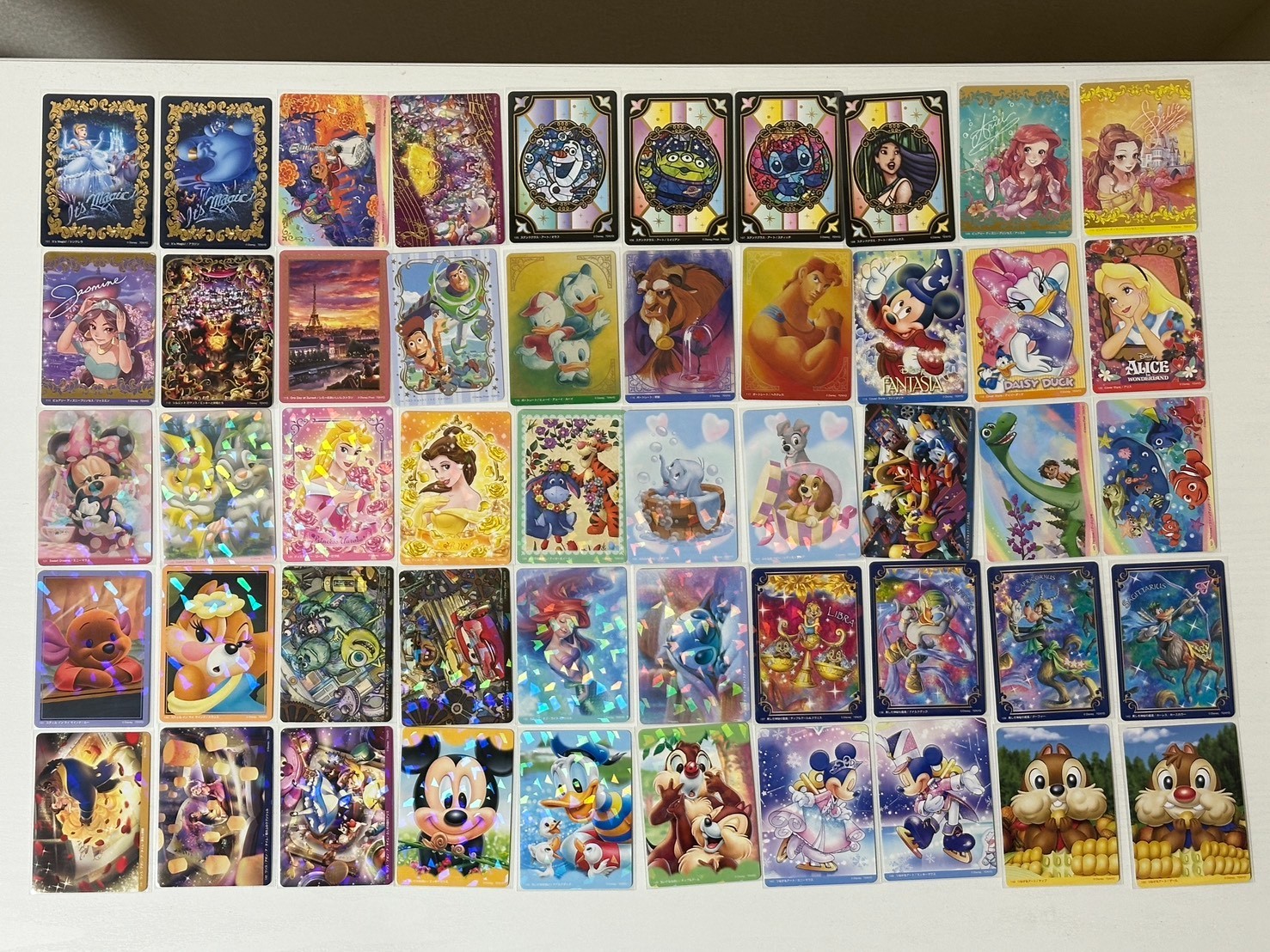 Disney Kiratto Art Gallery Cards Green Pack Complete Set Japan Tenyo Holo Lot