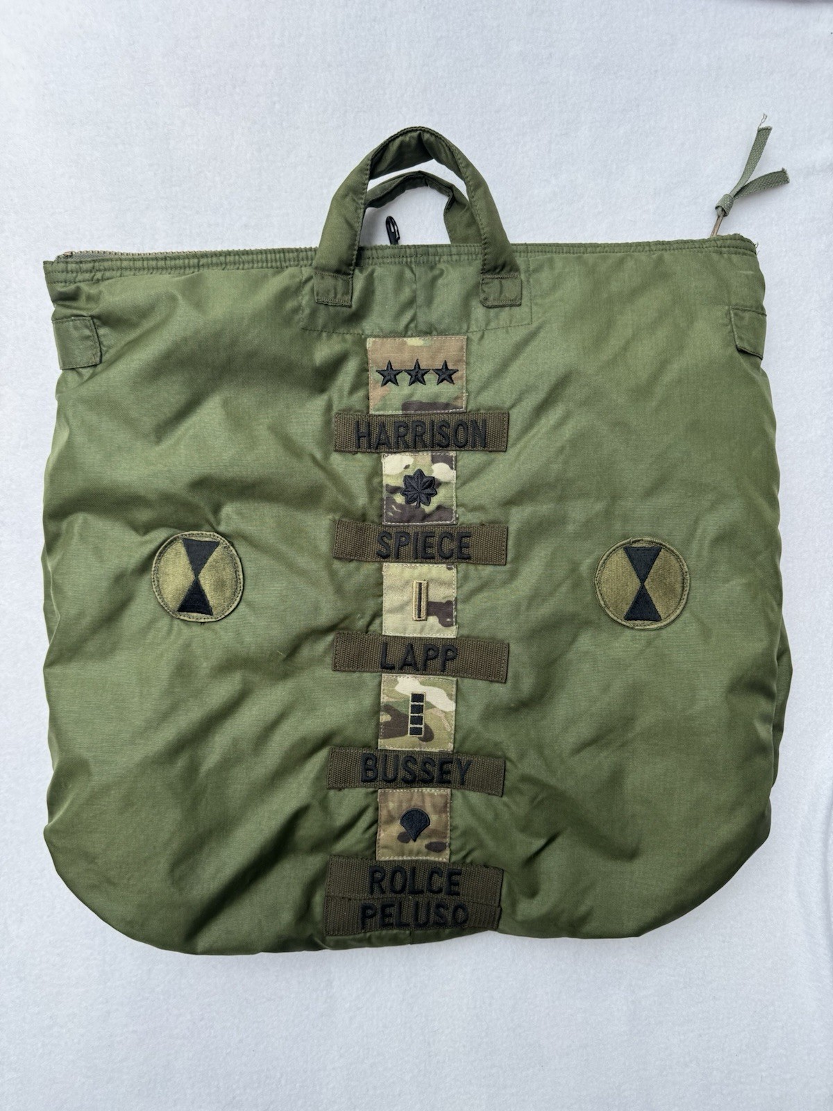 Vintage 1985 US Military Flyers Helmet Bag Hialeah USAF  Army 7th Infantry
