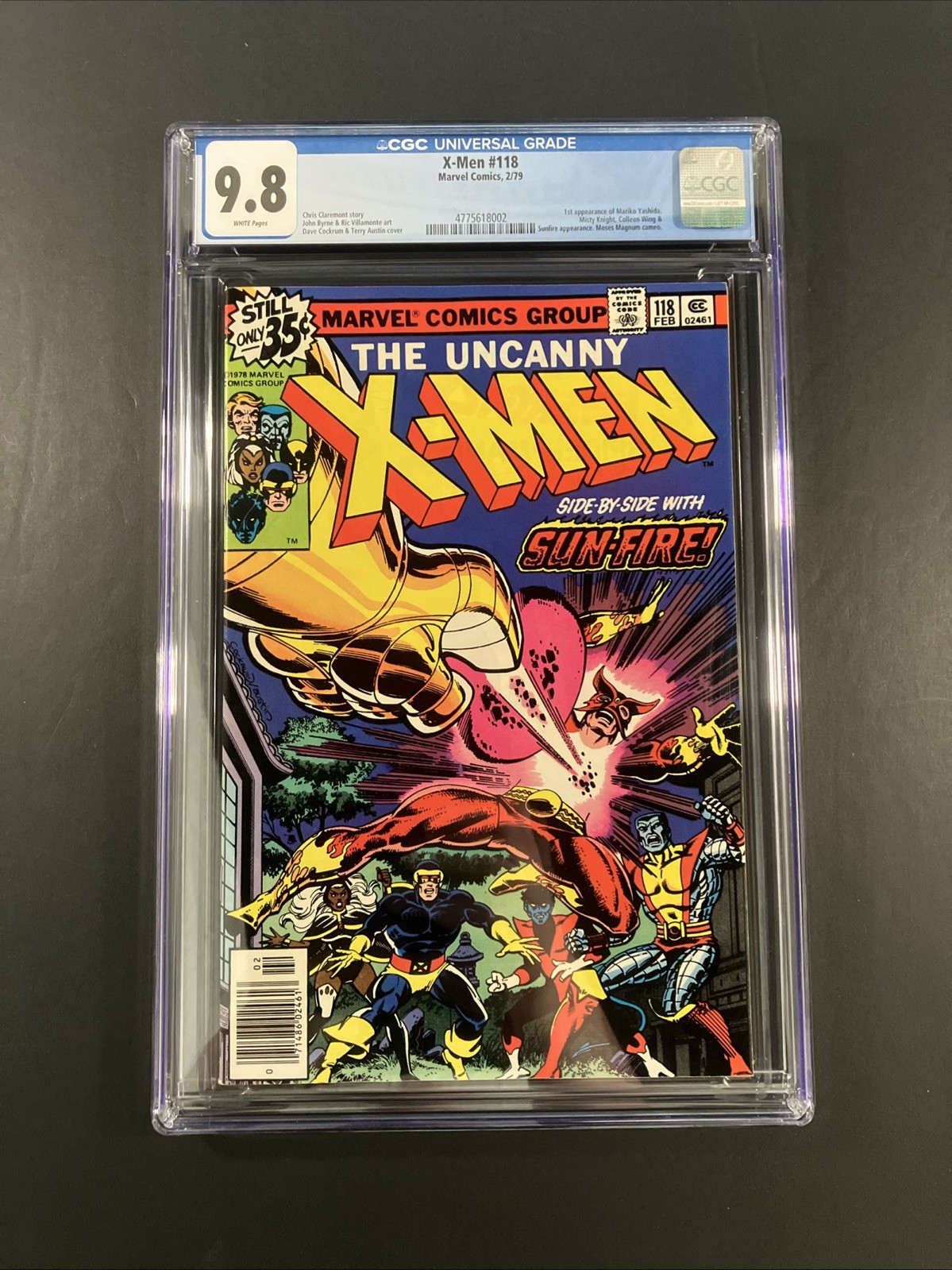 Uncanny X-Men #118 CGC 9.8 White Pages 1979 1st Appearance Mariko Yashida