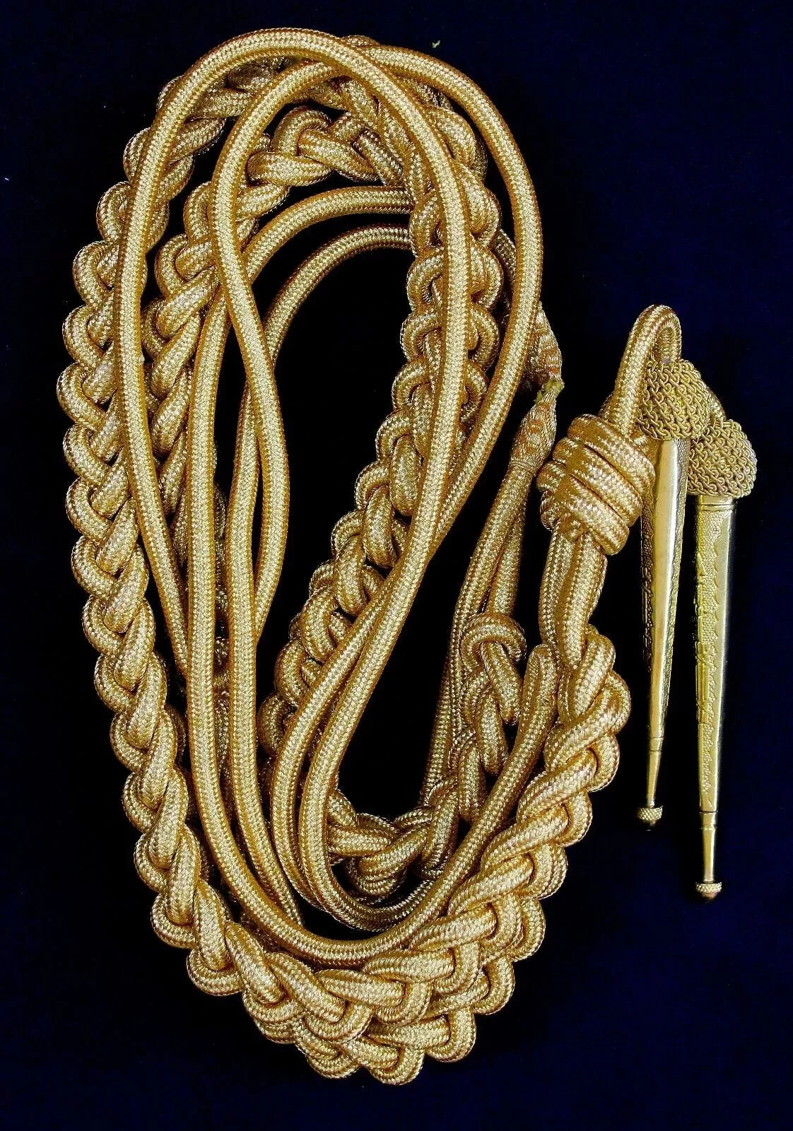 DEURA BRAND ARMY GOLD AIGUILLETTE BRITISH OFFICER SHOULDER CORD DEURA BRAND ARMY GOLD AIGUILLETTE BRITISH OFFICER SHOULDER CORD