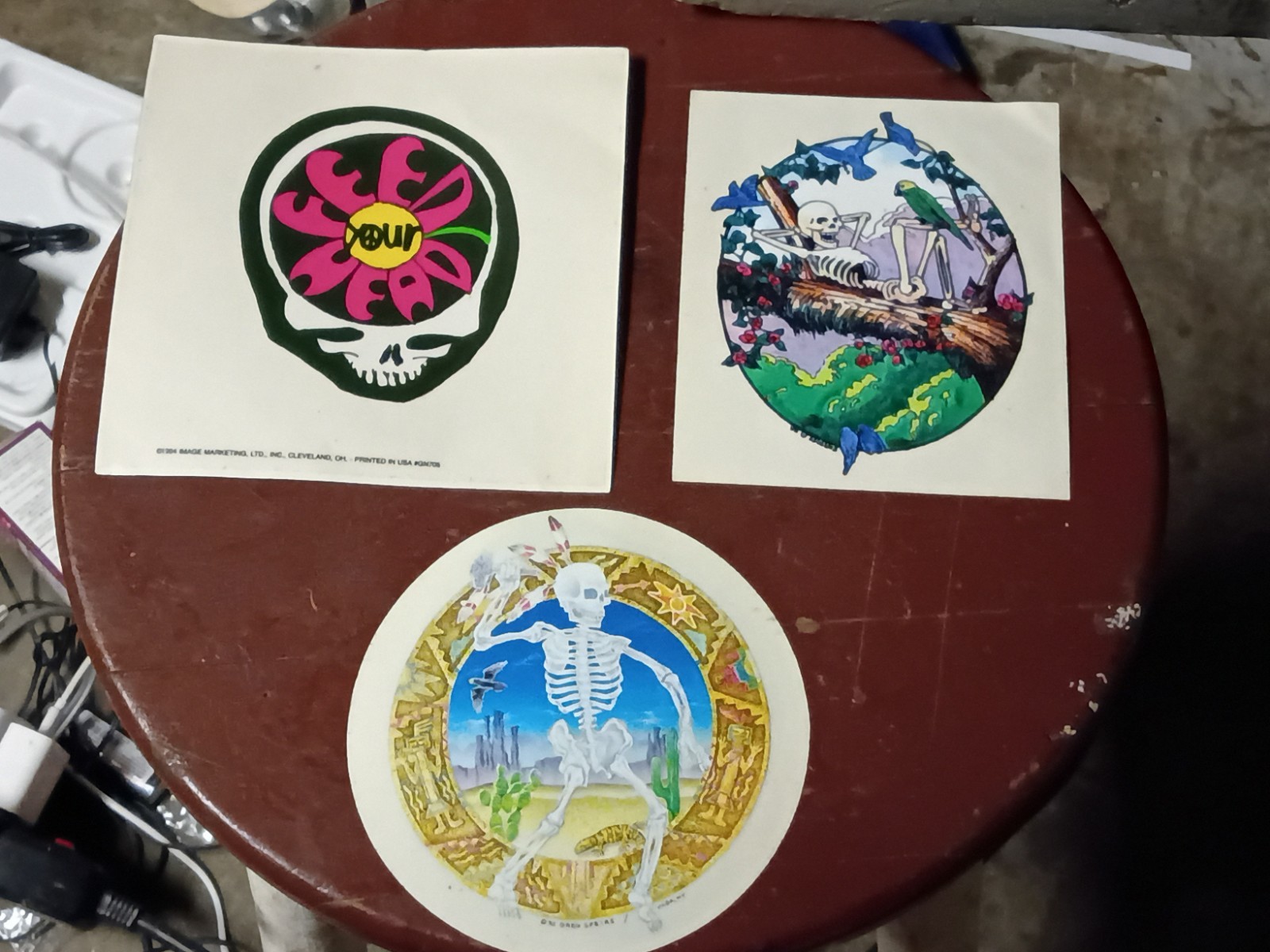 Vintage Early 90\'s Grateful Dead Sticker Lot.  5\