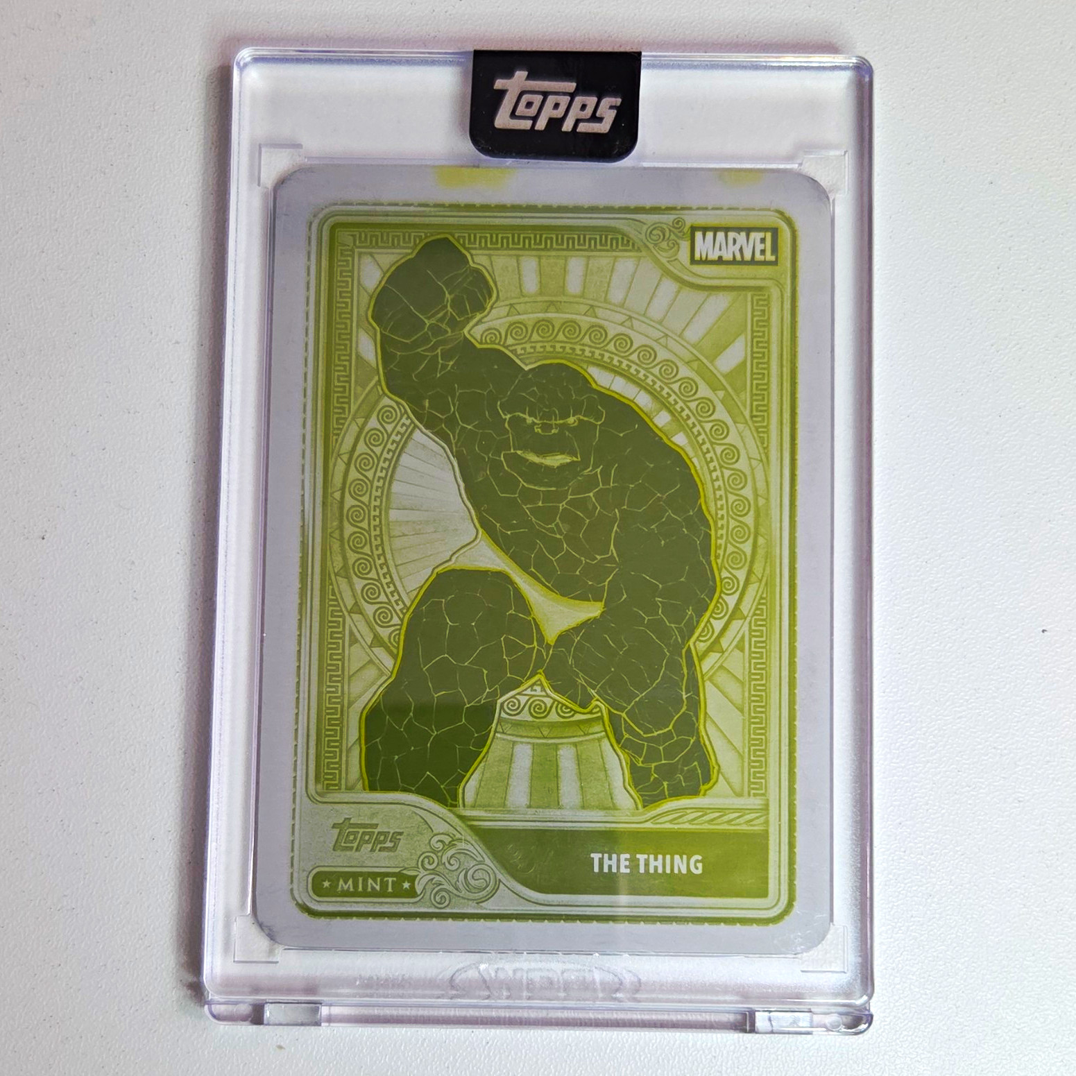 2026 Topps Mint Marvel The Thing #1 Yellow Printing Plate 1/1