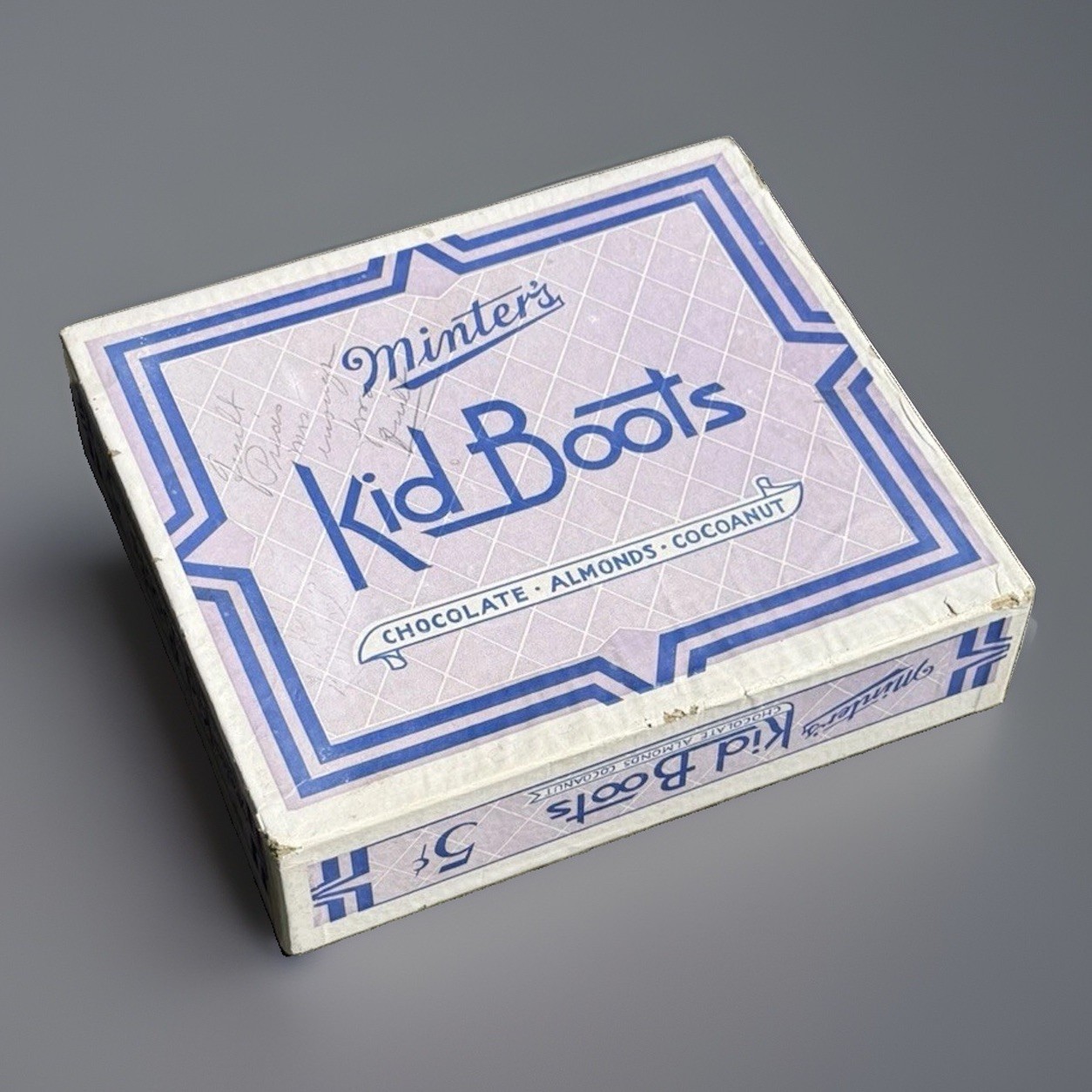Vintage 1920's MINTER'S KID BOOTS Chocolate Candy Display Box - Art Deco - Empty Vintage 1920's MINTER'S KID BOOTS Chocolate Candy Display Box - Art Deco - Empty