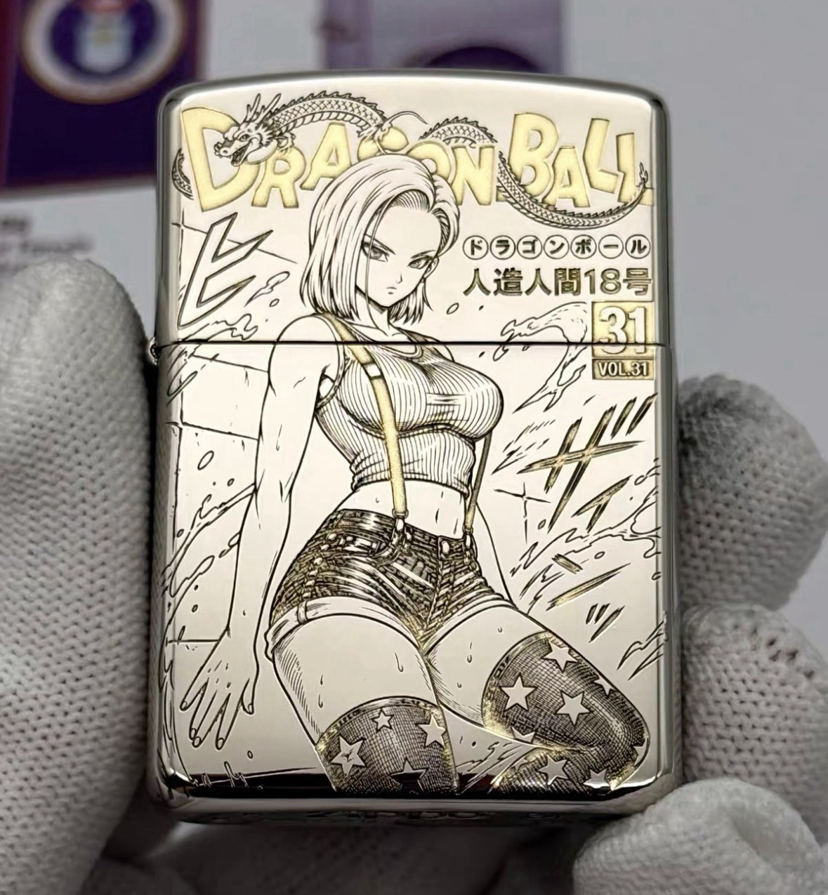 Dragonball Z Hot Girl zippo Lighter Mixed Silver In a New Box