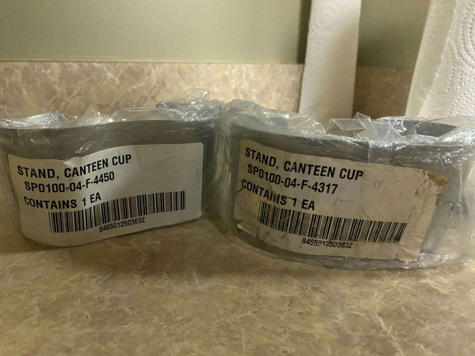 Set of 2 New U.S.G.I. ORIGINAL ALUMINUM CANTEEN CUP STAND/STOVE