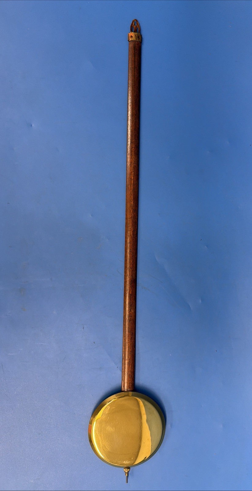 New England Clock Co Grandfather Clock Pendulum 28” Wood Rod Brass Bob Vintage