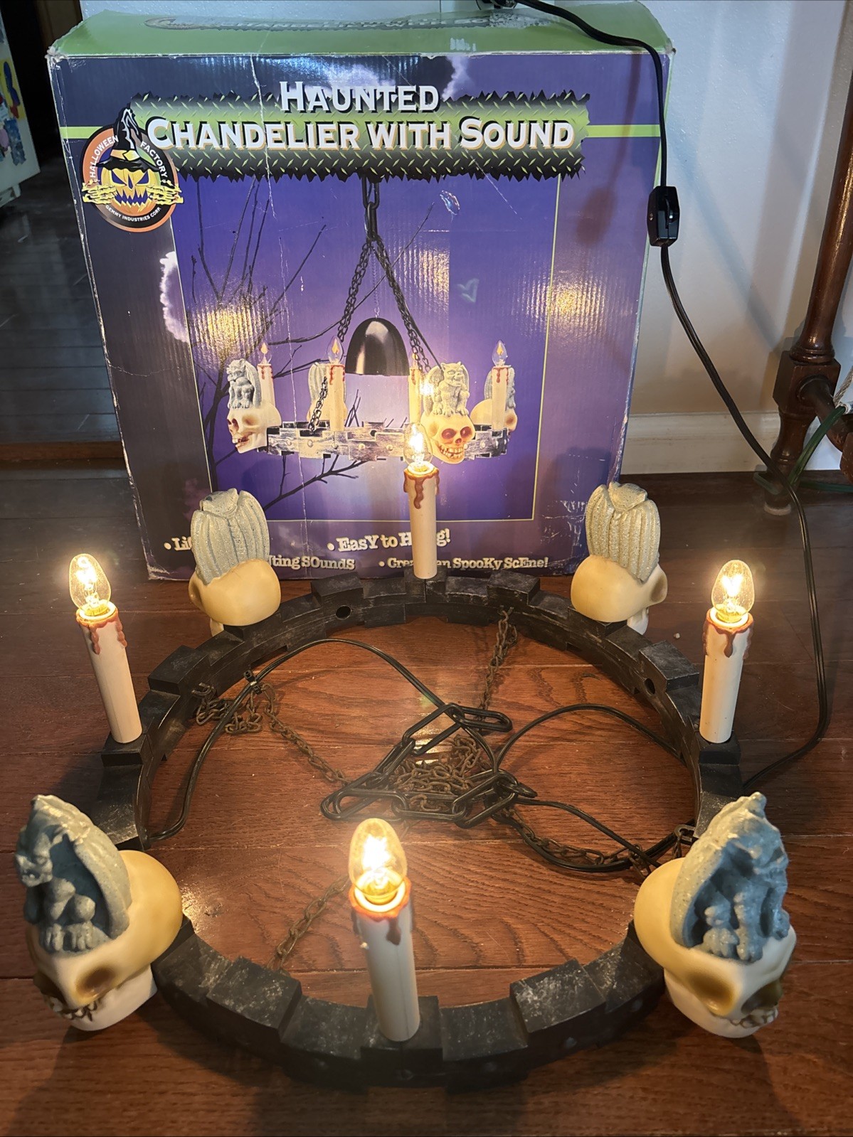 Vintage 1997 GEMMY Haunted Chandelier Light Halloween Prop NO SOUND