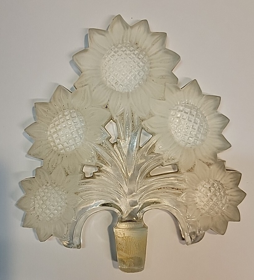 Vintage - Irice Imports - Imperial Glass - Sunflower Perfume Stopper/Applicator