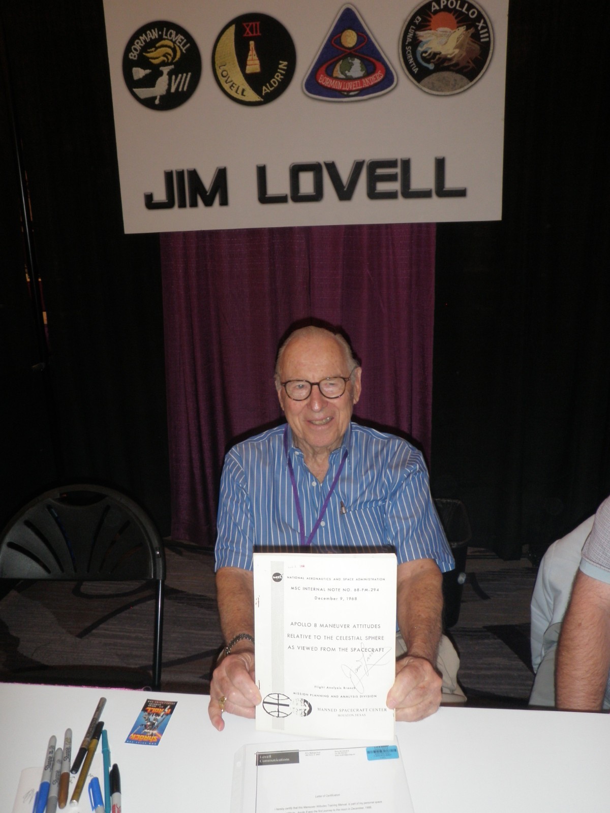 Apollo 8  Training Manual Used in Training  & signed Astronaut James Lovell