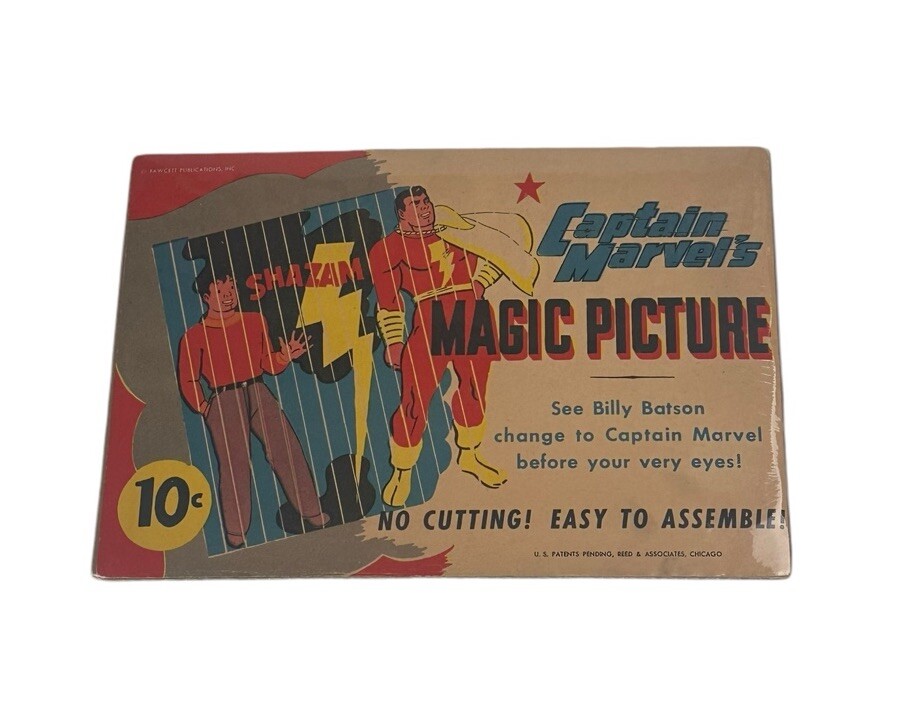 1940\'s Fawcett Shazam 10c Captain Marvel\'s Magic Picture Wrapper 1940\'s Fawcett Shazam 10c Captain Marvel\'s Magic Picture Wrapper
