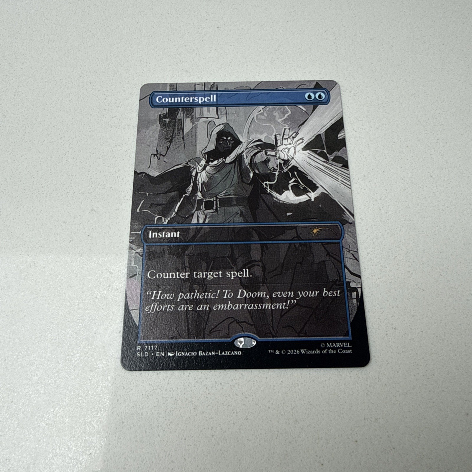 Dr doom Counterspell Marvel 7117 Secret Lair MTG *Main Chase* Marvel Sketch art