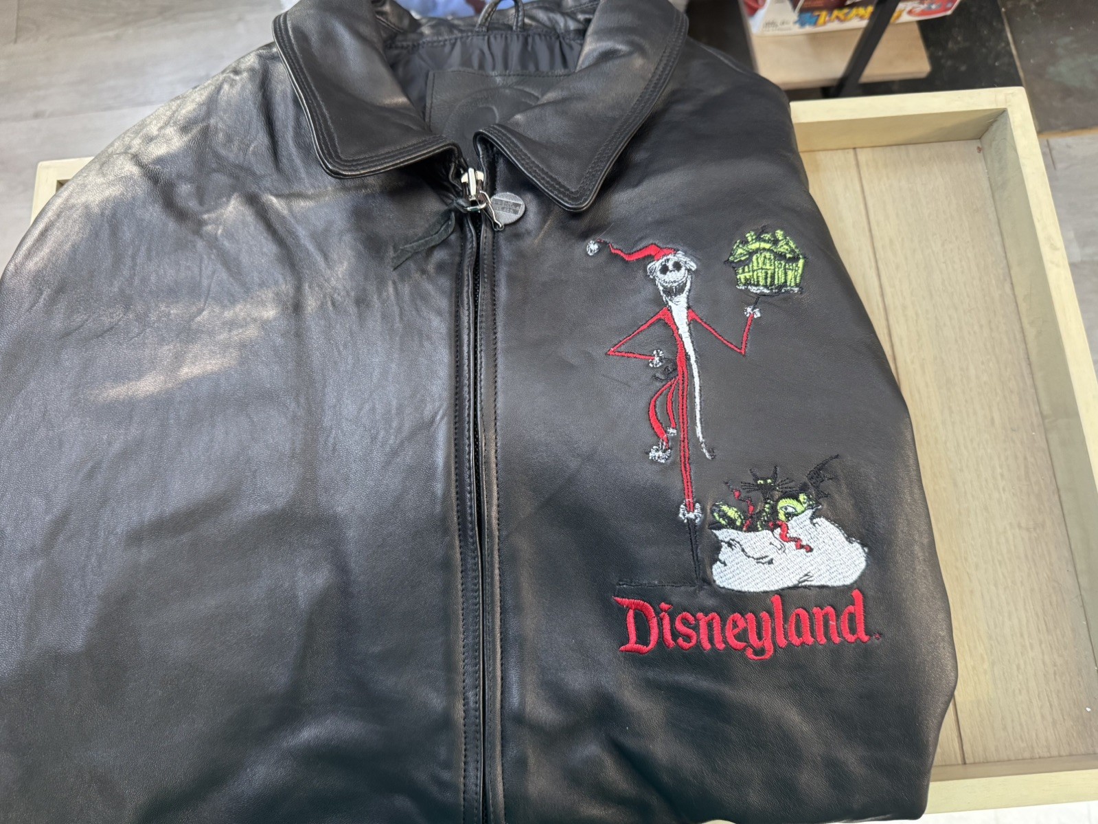 VINTAGE Nightmare Before Christmas Enchanted Evening Leather Jacket XL - LE 200