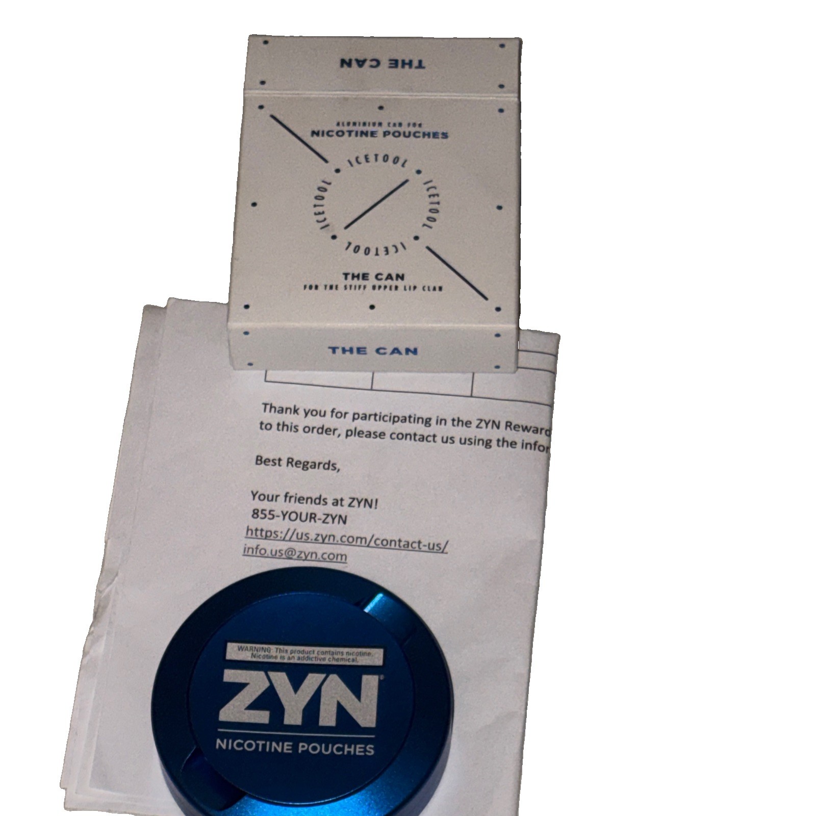 ZYN Official Rewards Metal Mini Can Cyan Blue Icetool 925112 New W/ Box, Receipt