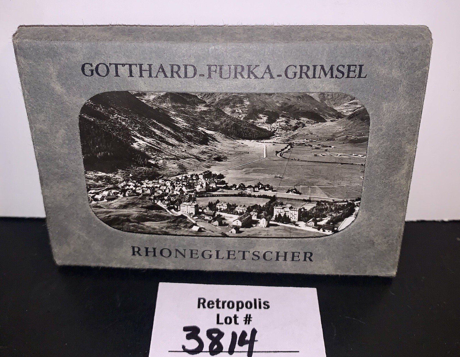 Miniature Souvenir Photographs Switzerland Gotthard Furka Grimsel Rhonegletscher
