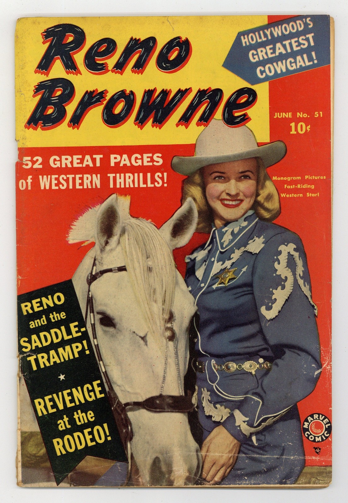 Reno Browne, Hollywood's Greatest Cowgirl #51 GD- 1.8 1950