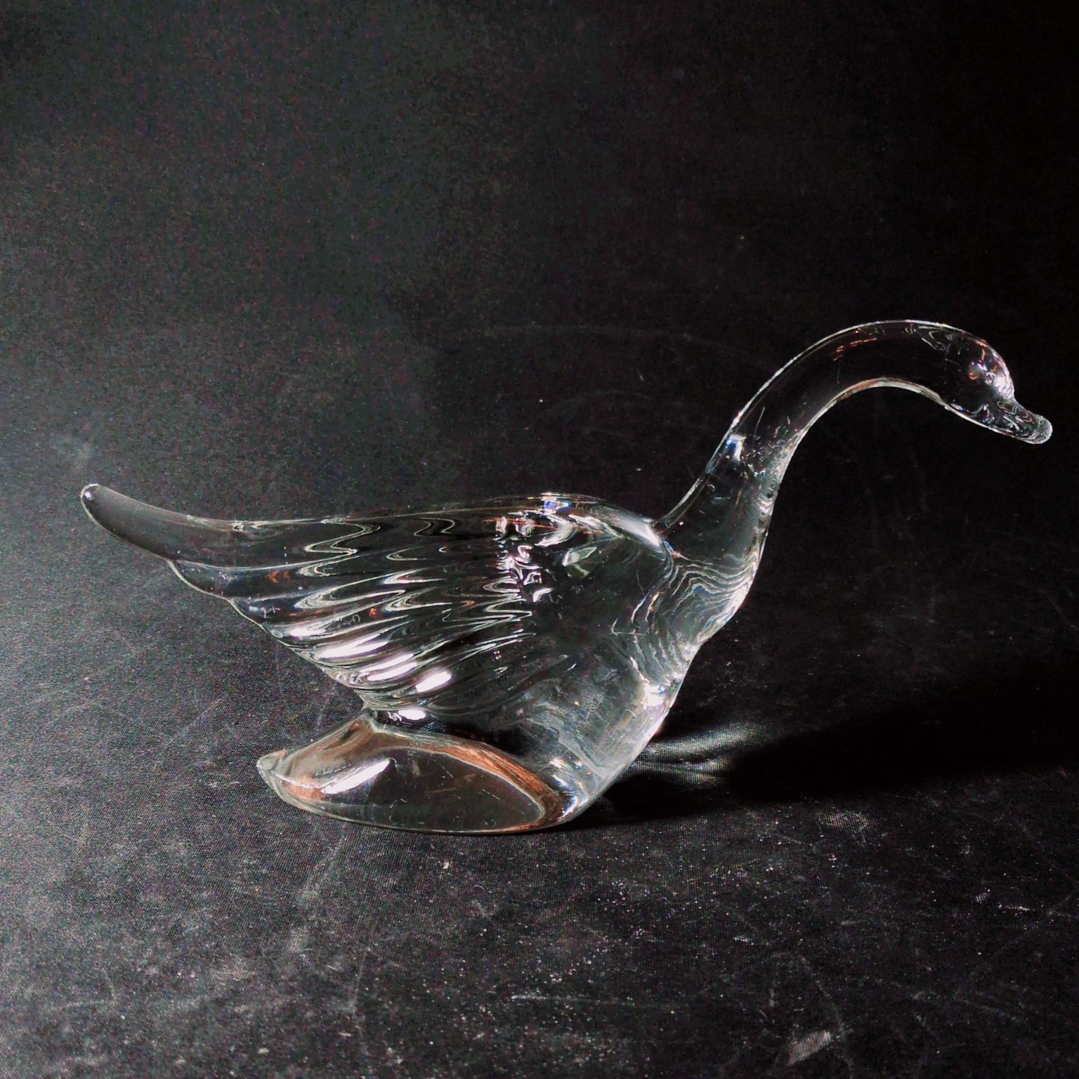 HEISEY GOOSE WINGS HALF UP, Art Deco, Bird in Flight, 9\