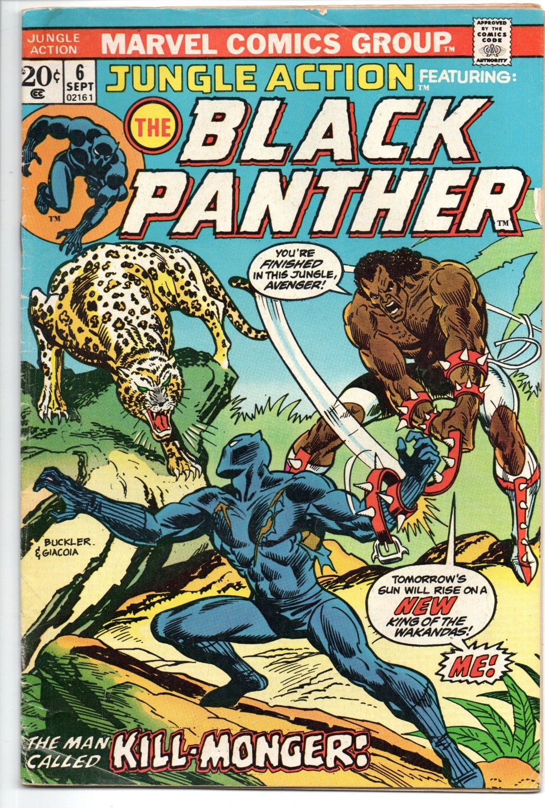 Jungle Action #6, GD/VG , First Black Panther Solo Story 1st Killmonger 1973