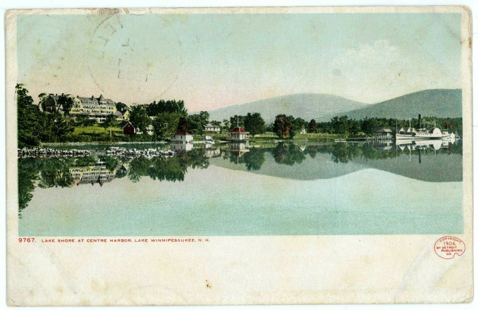  Postcard Lake Shore At Centre Harbor Lake Winnipesaukee  N.H. 1906 # 9767