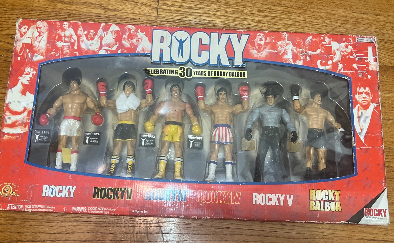 Rocky Balboa 30th Anniversary Boxed Set 6 Collectible Figures Jakks Pacific RARE Rocky Balboa 30th Anniversary Boxed Set 6 Collectible Figures Jakks Pacific RARE
