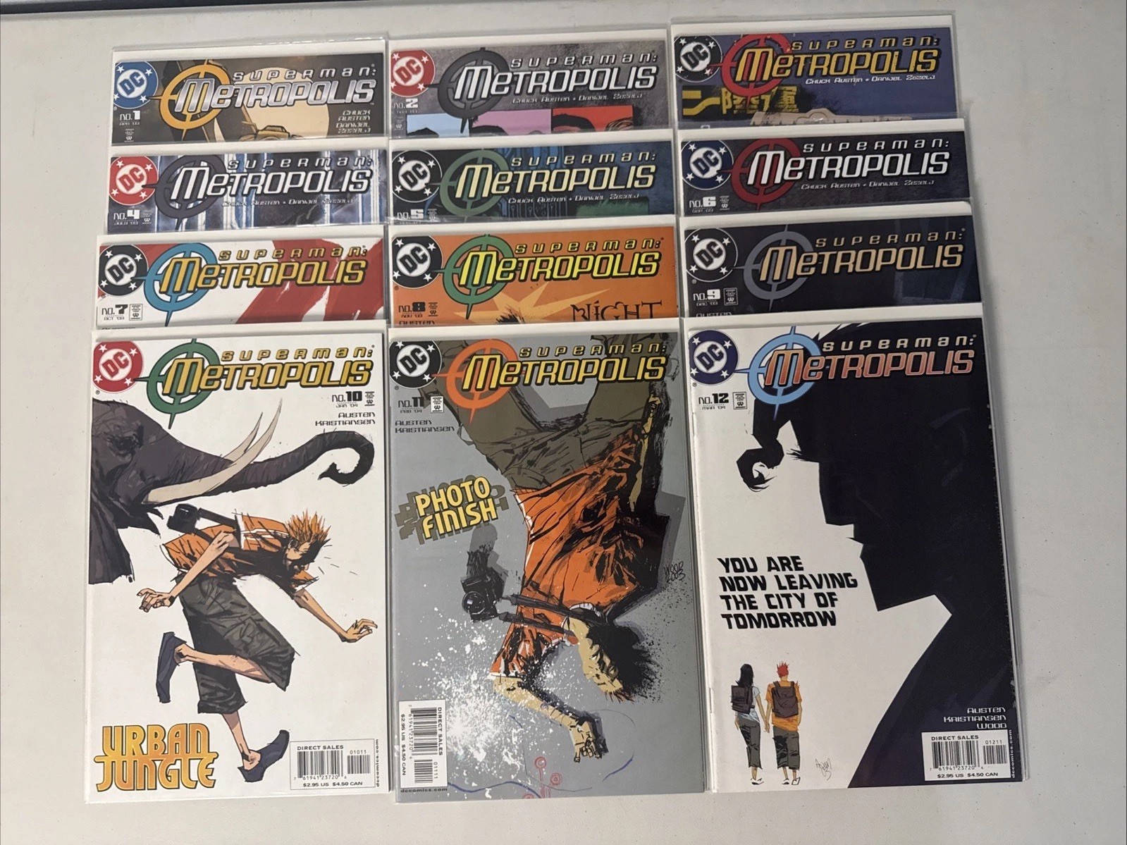 Superman: Metropolis #1-12 Complete Series (DC 2003) With Sleeves And Boards