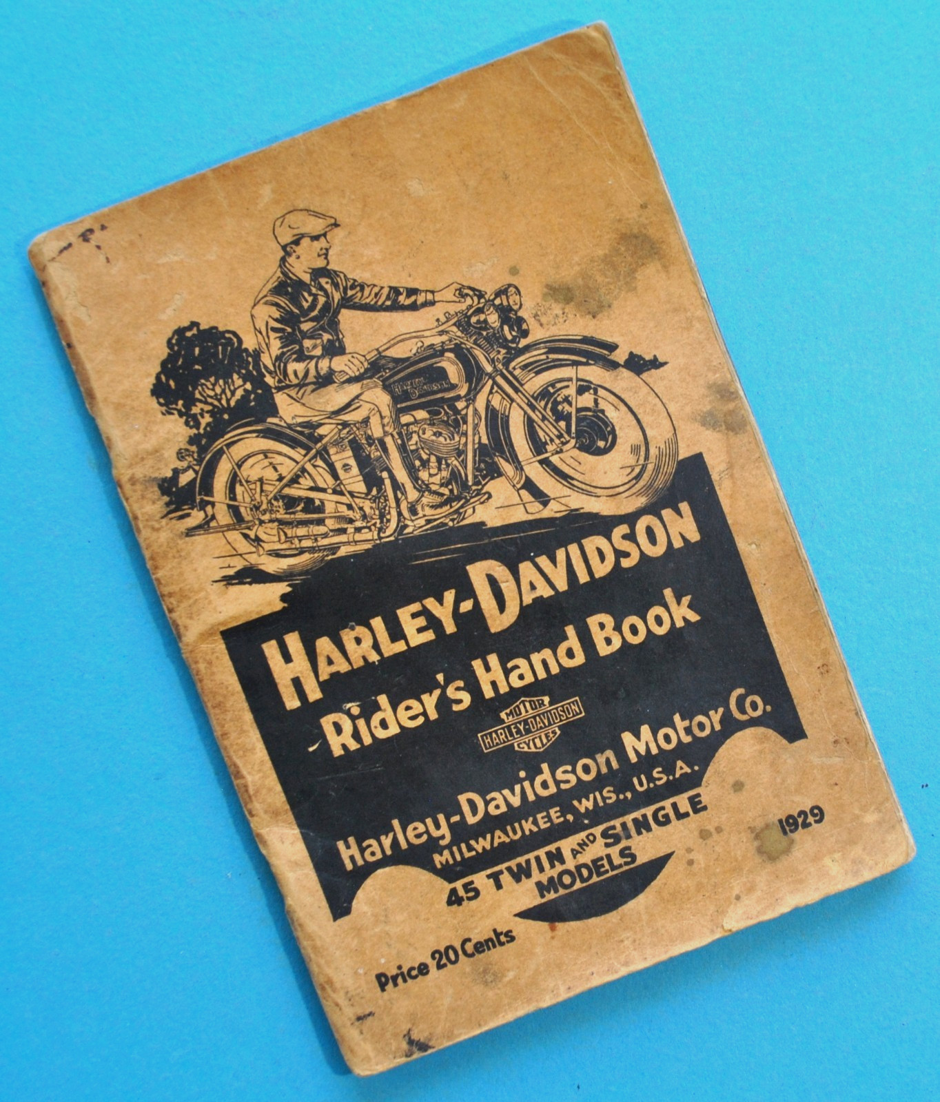 Antique Vintage 1929-1934 Harley Riders Hand Book B BA D DL R RL Owners Manual