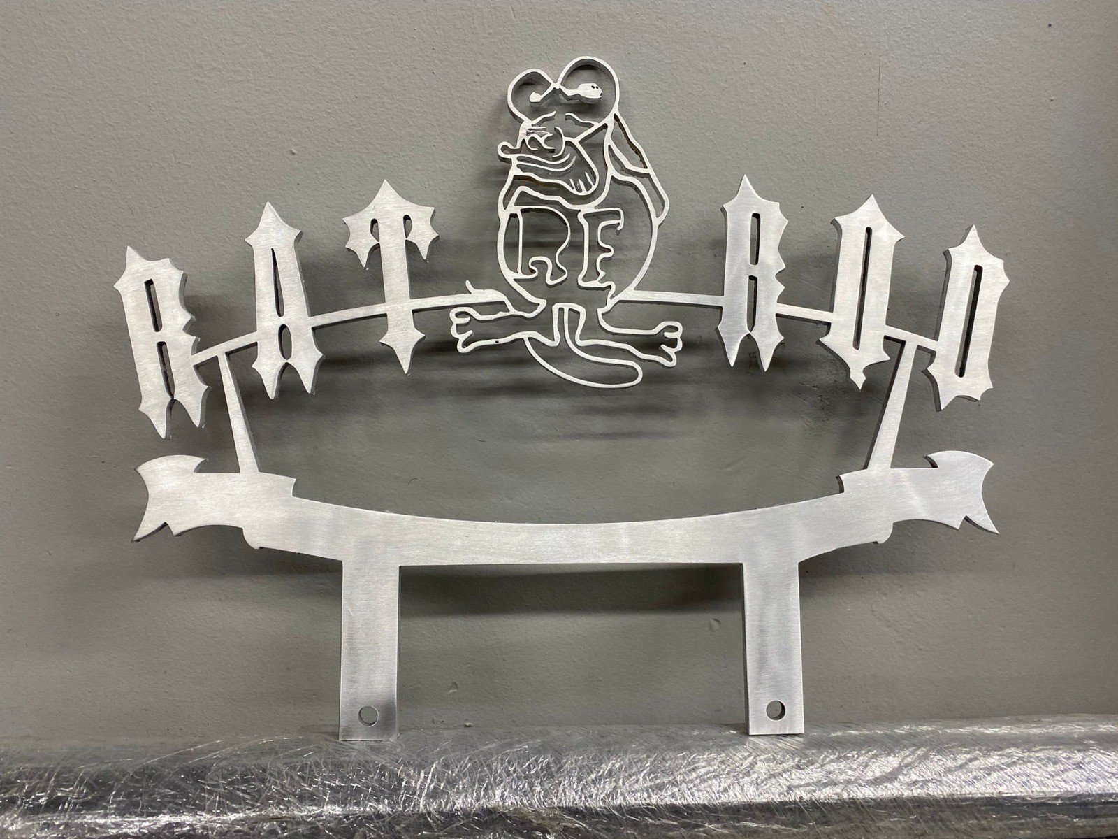 Lowrider Rat Rod Large Brushed Aluminum Plaque Sign – Lowrider Car Plaque