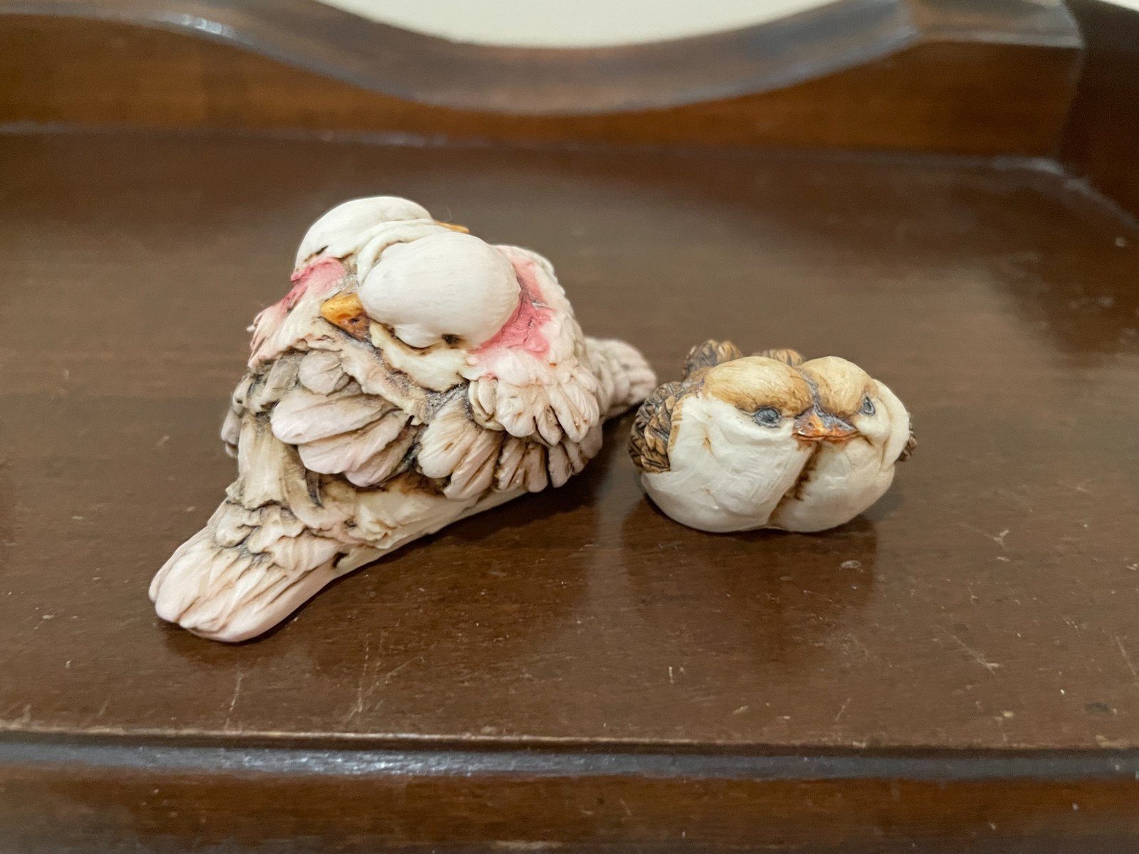 2 Vintage Artefice Ottanta Love Birds Figurines by D. Esposito Italy 1980s