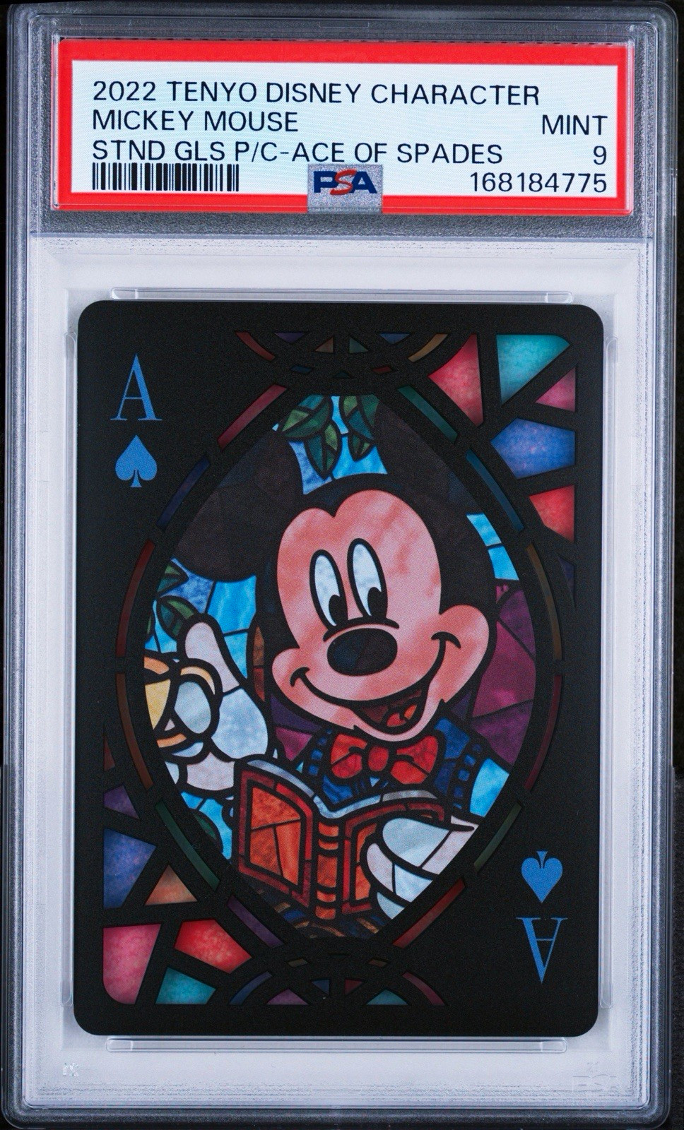 Tenyo 2022 Disney Mickey Mouse Ace of Spades Playing Card PSA 9