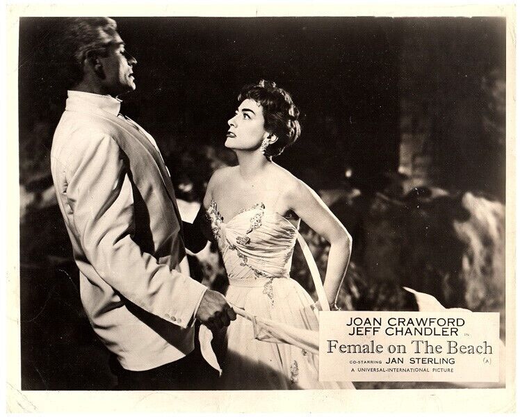Female on the Beach 1955 Joan Crawford Jeff Chandler dramatic scene 8x10 photo