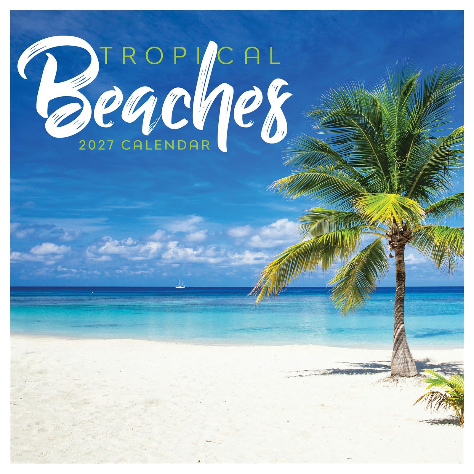 TF Publishing 2027 Tropical Beaches Mini Calendar - 7 x 7 inches | Premium Gl...