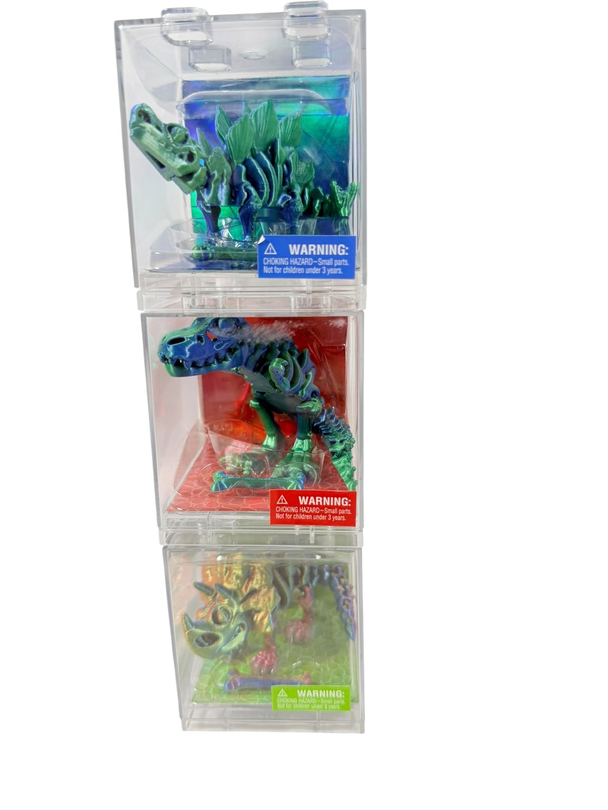 JARU Dinosaur Skeleton Figures 3 Pack T-Rex Stegosaurus Triceratops 3D Puzzle