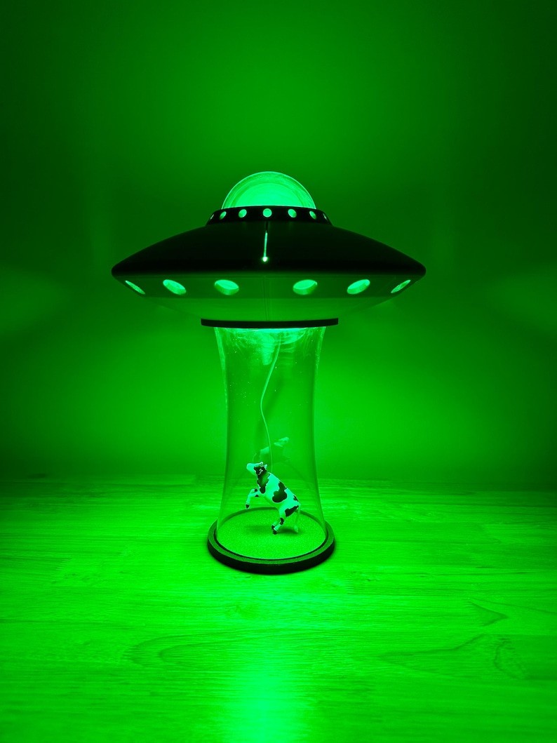UFO Cow Abduction LED Desk Lamp Alien Spaceship Nightlight (UFO Lamp)